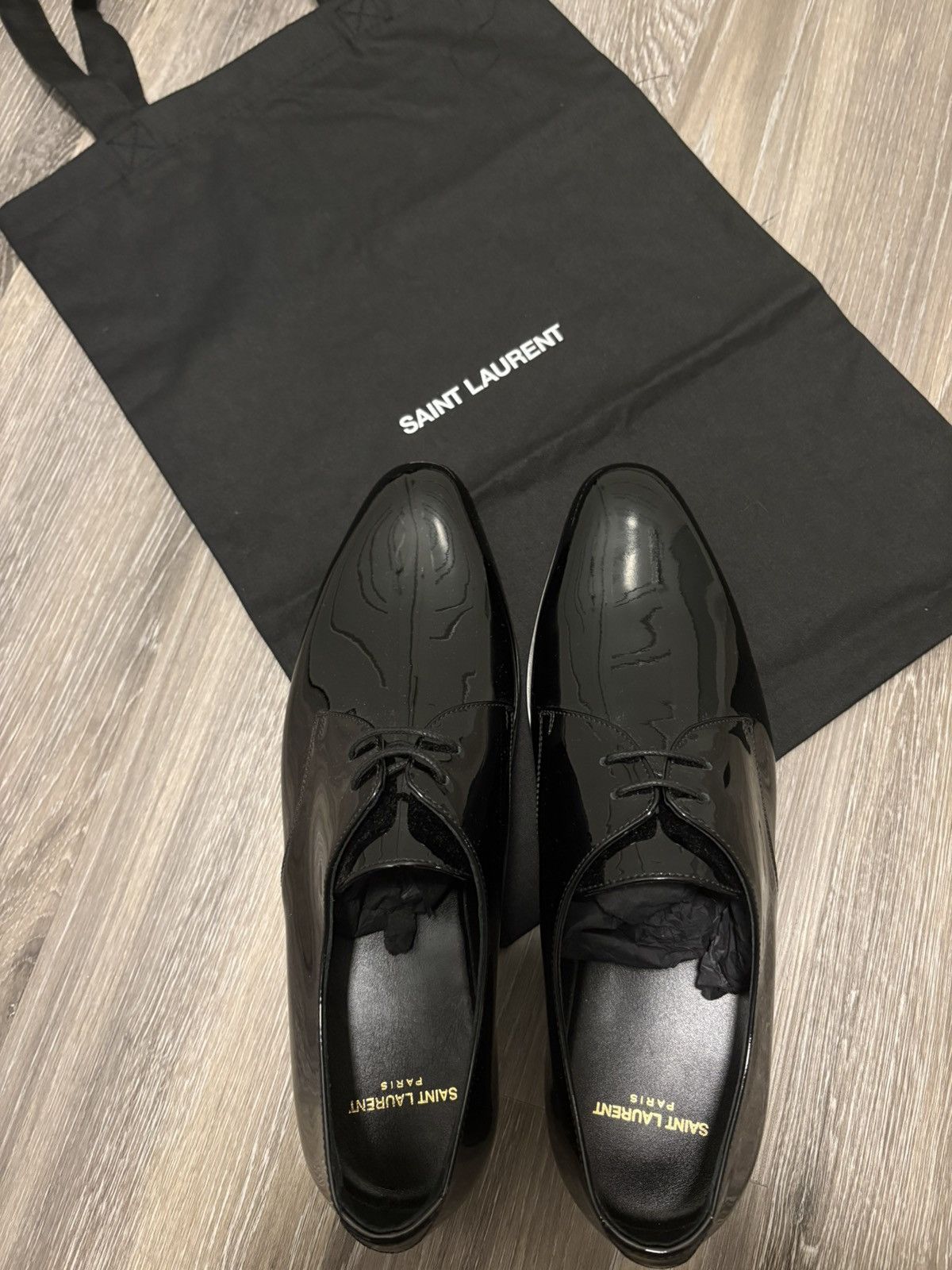 Saint Laurent Paris Saint Laurent Paris Patent leather derbies size 41 Size US 8 / EU 41 - 3 Thumbnail