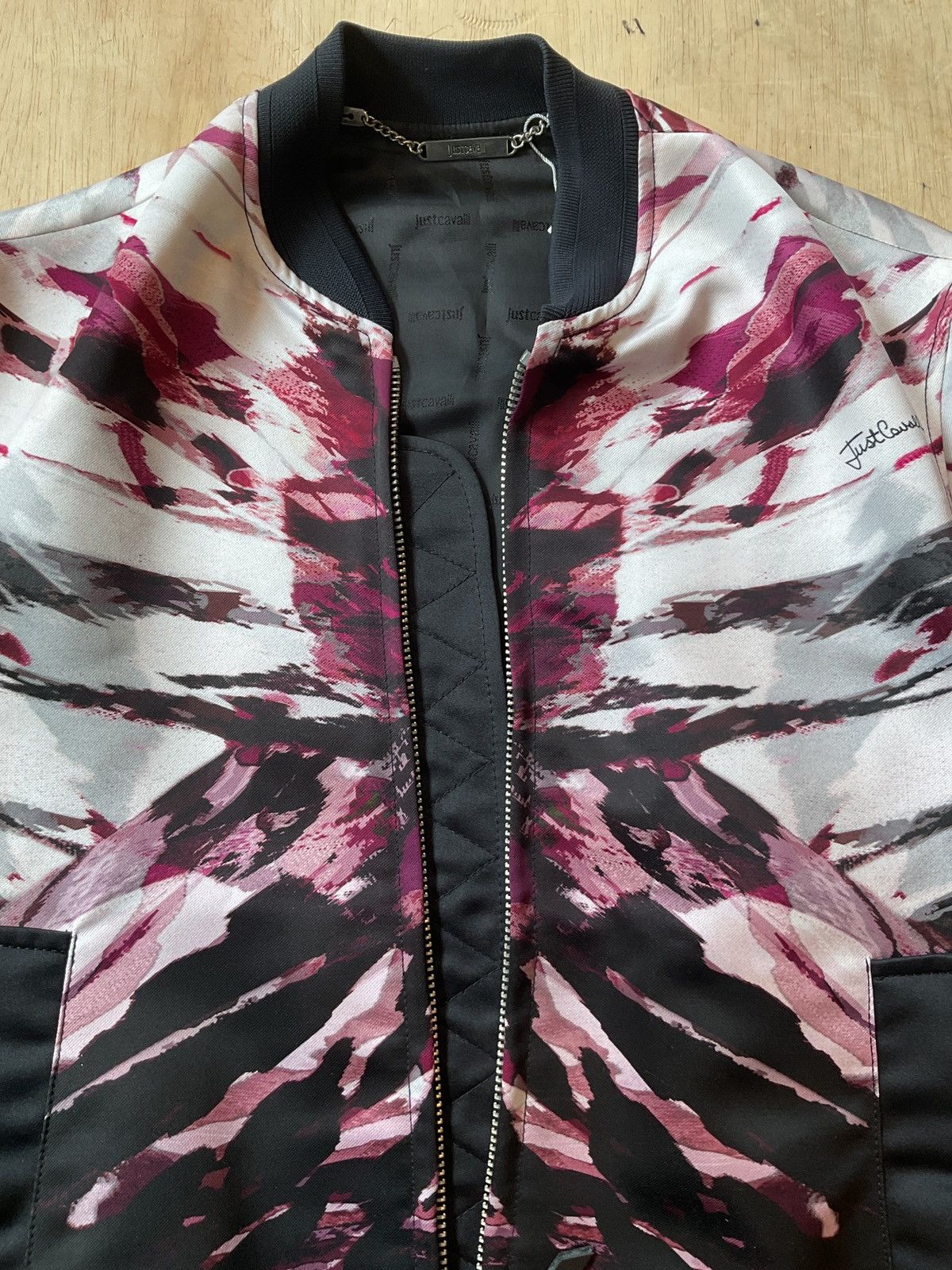 Just Cavalli × Roberto Cavalli Just Cavalli Wine Print Bomber Size46 Size US S / EU 44-46 / 1 - 6 Thumbnail
