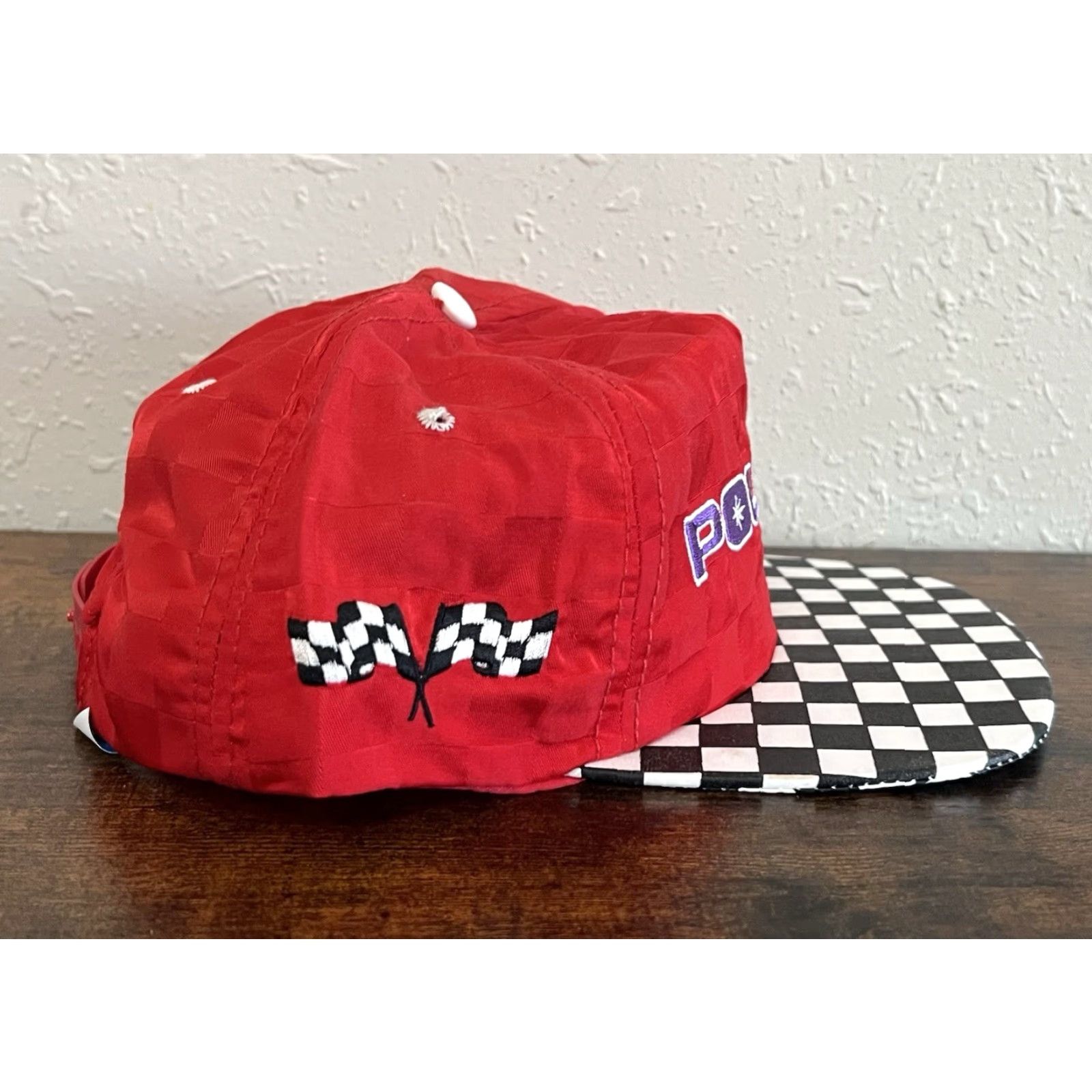 Vintage VINTAGE Polaris Racing Hat Snap Back Checker Snowmobile Hunting Camo Men One Size Black USA 90s Retro Adjustable Wool Acrylic Snapback Size ONE SIZE - 2 Thumbnail