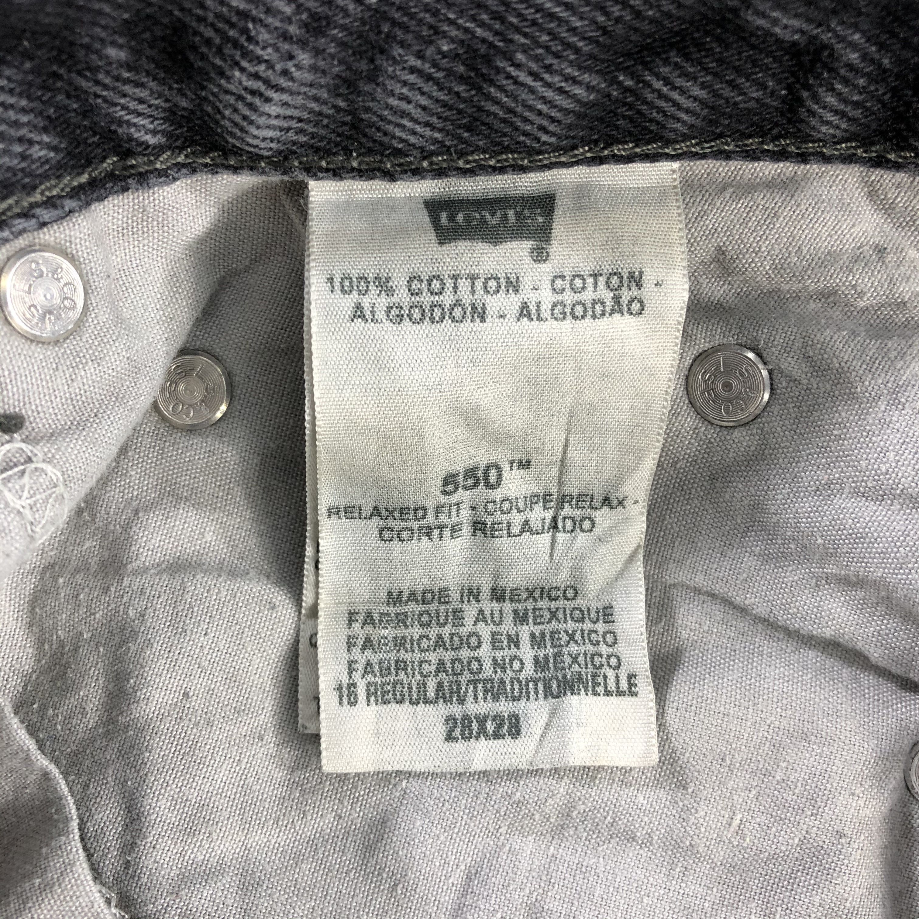Levi's Vintage Faded Black Levis 550 Jeans-J2444 Size US 30 / EU 46 - 11 Thumbnail