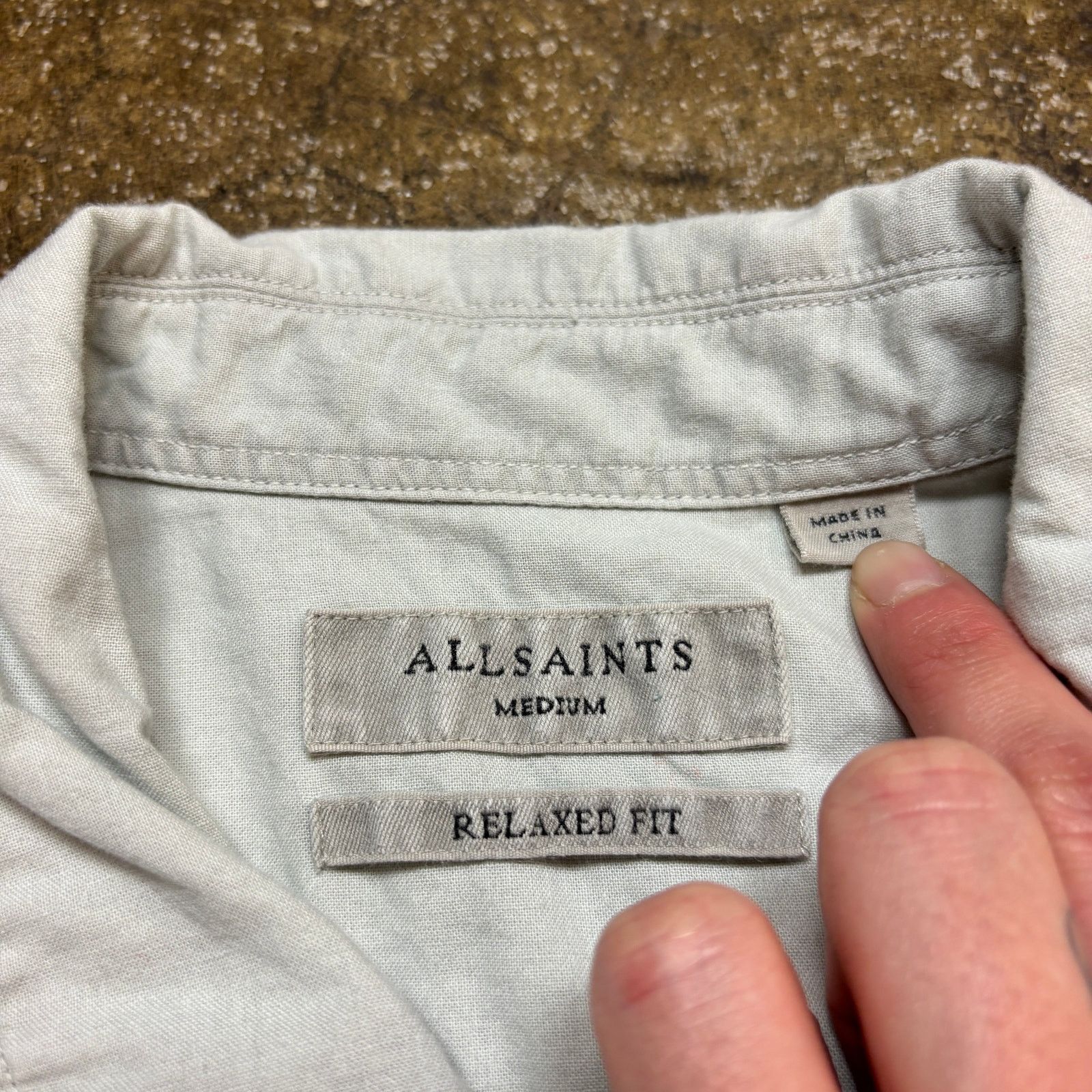 Allsaints Allsaints Strathmoor Relaxed Utility Button Up Shirt Men's M Size US M / EU 48-50 / 2 - 5 Thumbnail