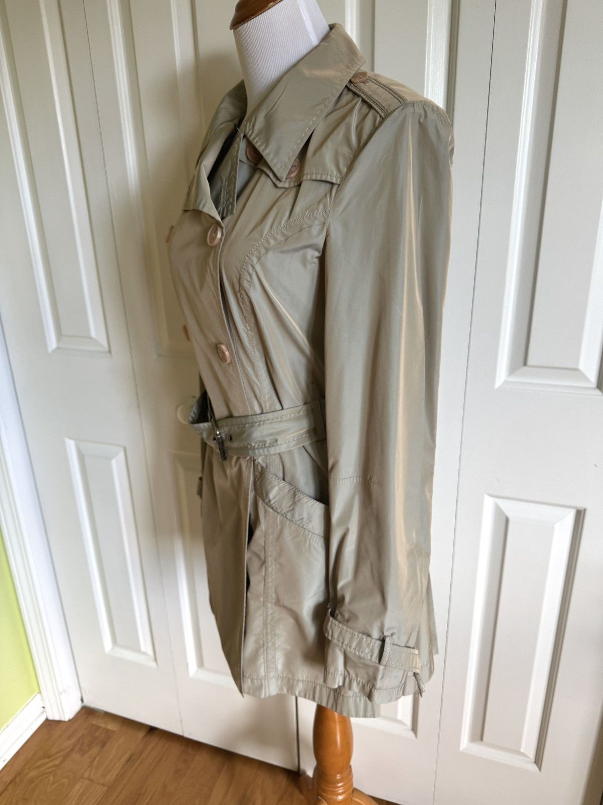 Costume National CNC COSTUME NATIONAL Women Beige Trench Jacket 8-10 EUC Size M / US 6-8 / IT 42-44 - 3 Thumbnail