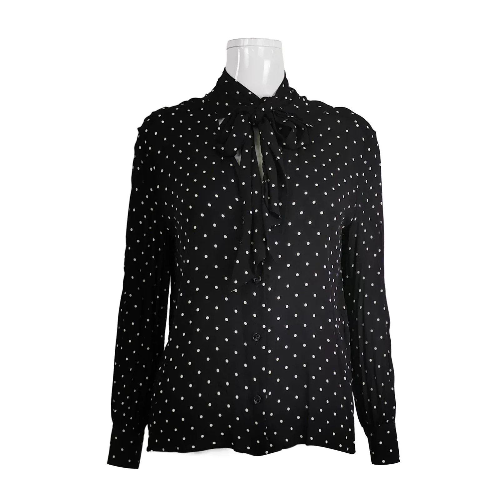 Celine Celine Polka Dot Colorblock Long-sleeve Shirt Size S / US 4 / IT 40 - 1 Thumbnail