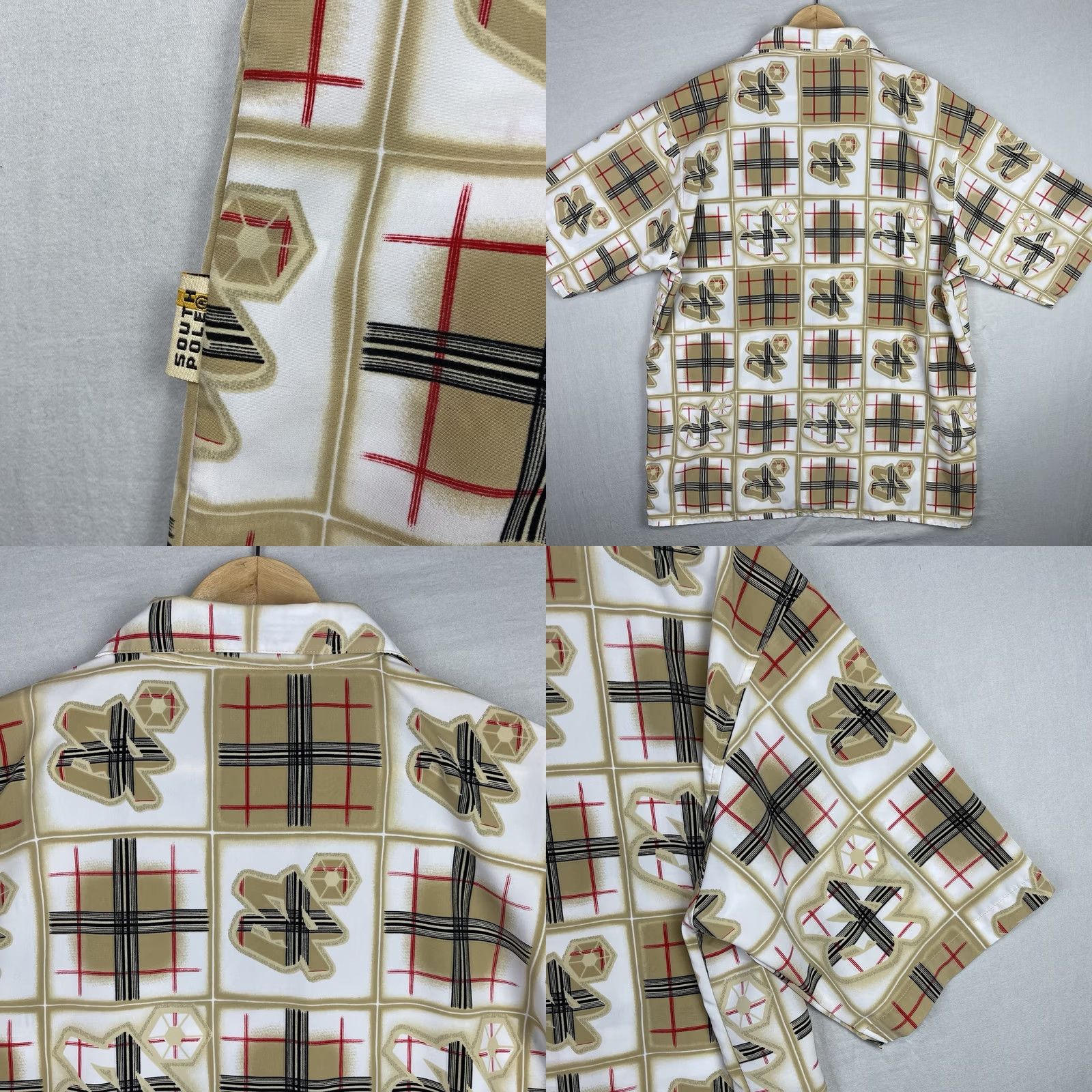 Southpole VINTAGE Southpole Shirt Mens Large Brown Camp Collar Graffiti Hip Hop Plaid Y2K Size US L / EU 52-54 / 3 - 9 Thumbnail