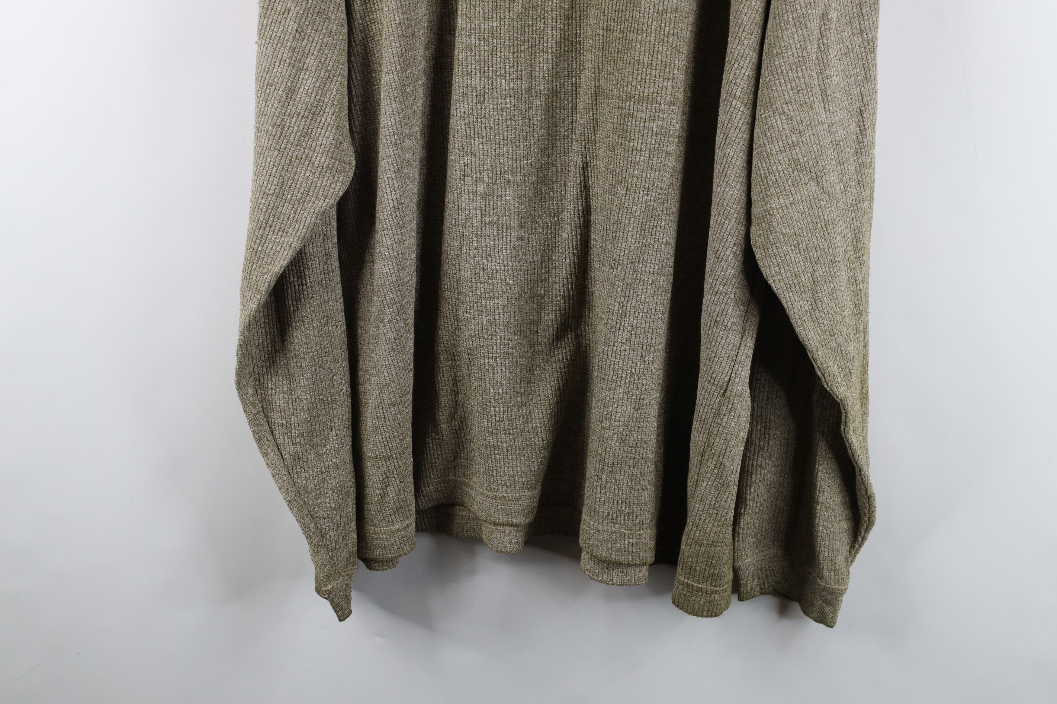 Vintage Vintage 90s Streetwear Blank Thermal Knit Henley T-Shirt Size US XXL / EU 58 / 5 - 14 Thumbnail
