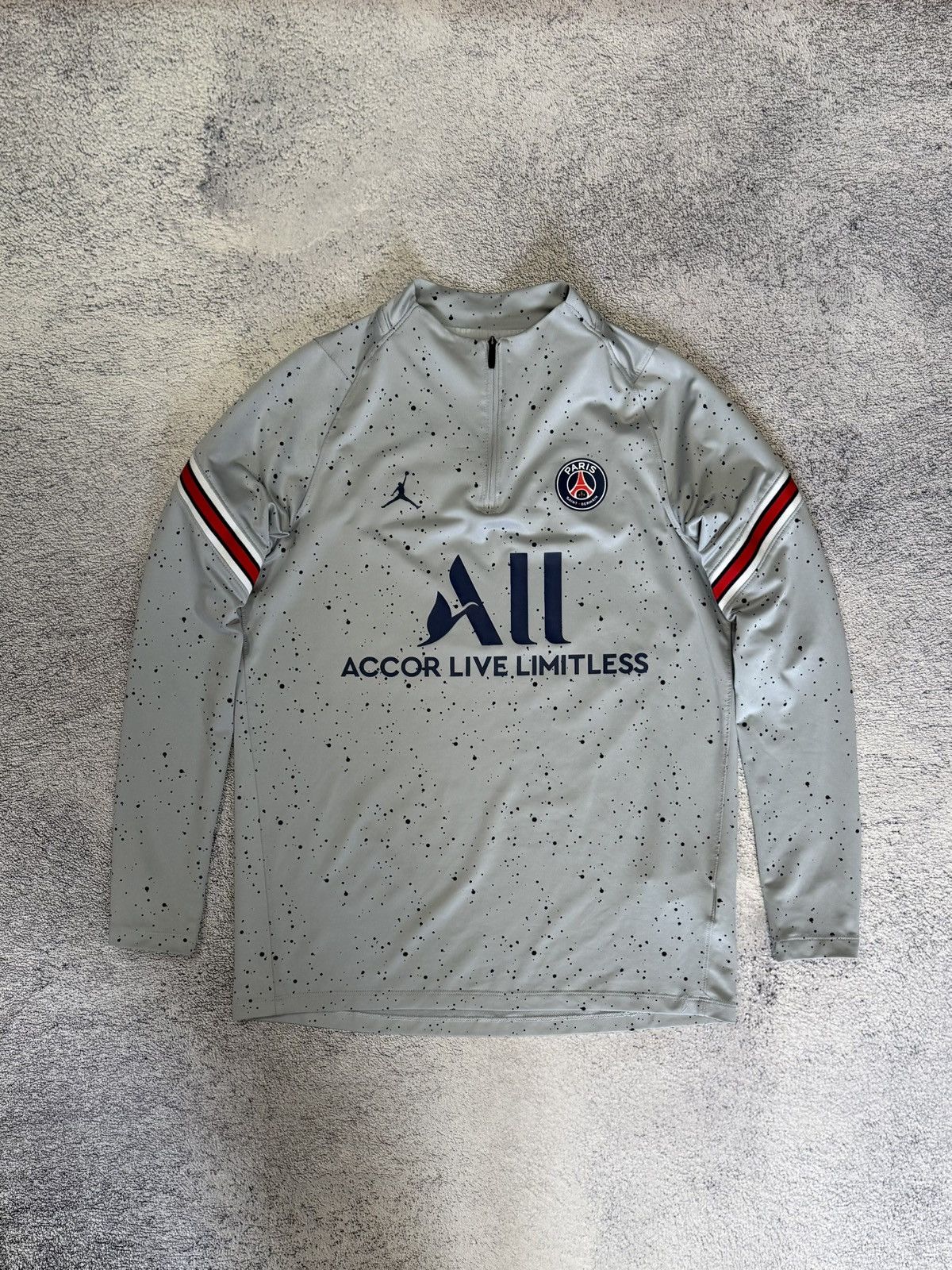 Nike Nike Jordan PSG Strike Drill Top Wolf Grey Dri-FIT M Soccer Size US M / EU 48-50 / 2 - 1 Thumbnail