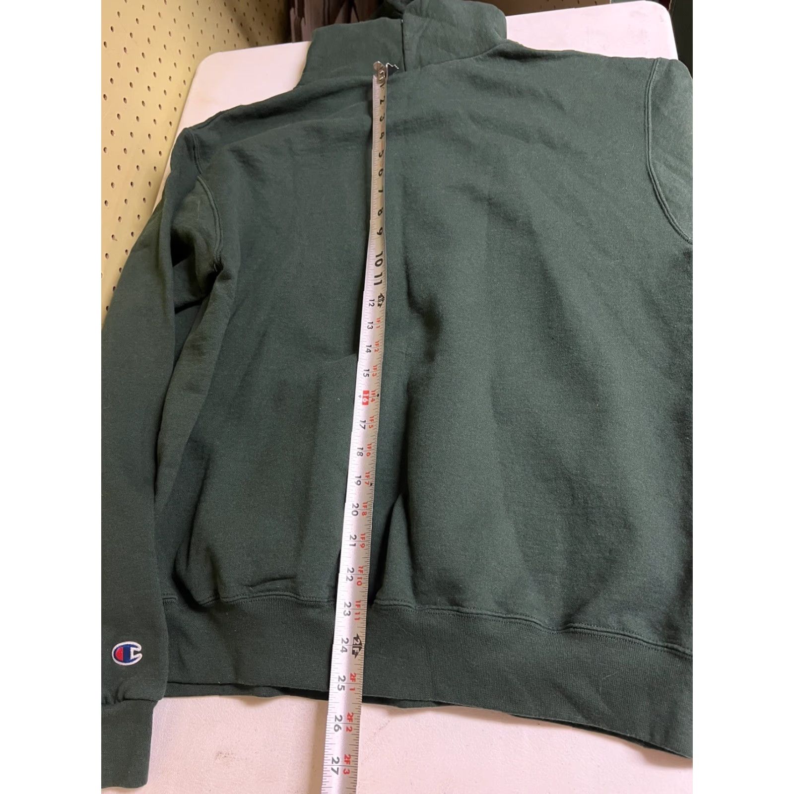 Champion Champion Hoodie Unisex Adults L Green Plymouth State Massachusetts Sweatshirt Pullover Size US L / EU 52-54 / 3 - 7 Thumbnail