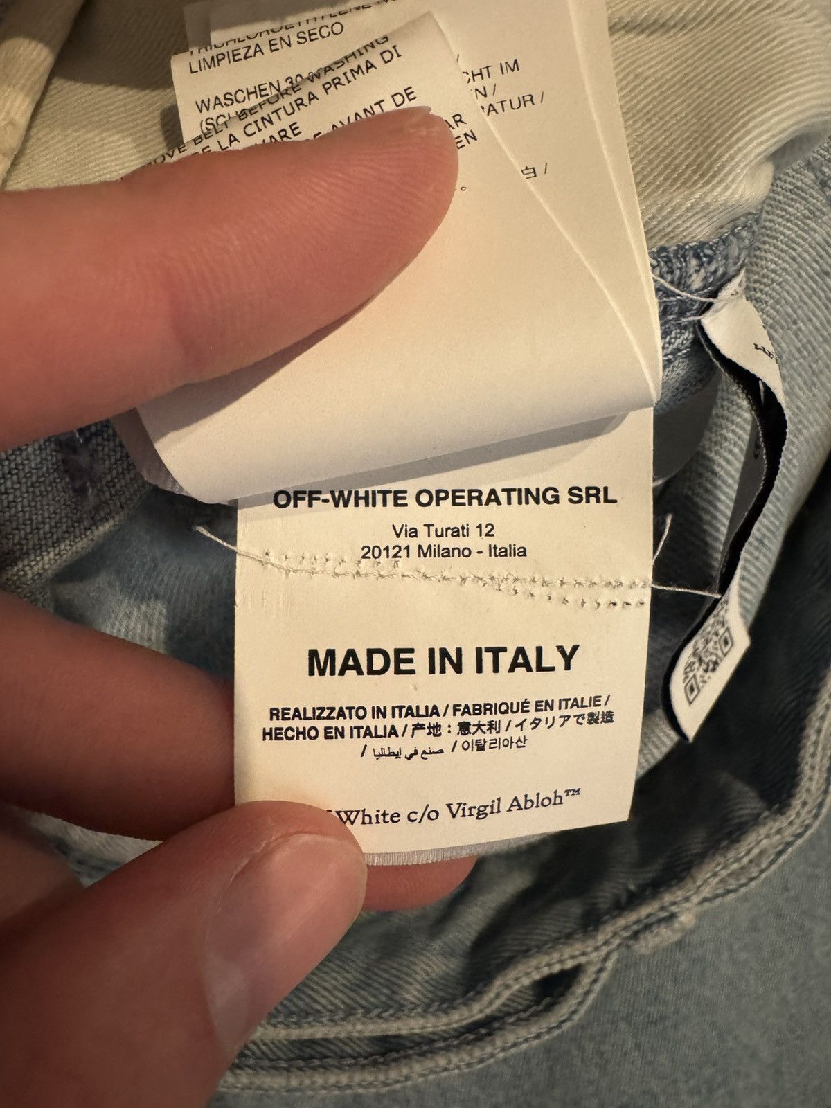 Off-White Off White Double Waist Double Knee Baggy Denim Jeans 30 Size US 30 / EU 46 - 16 Thumbnail