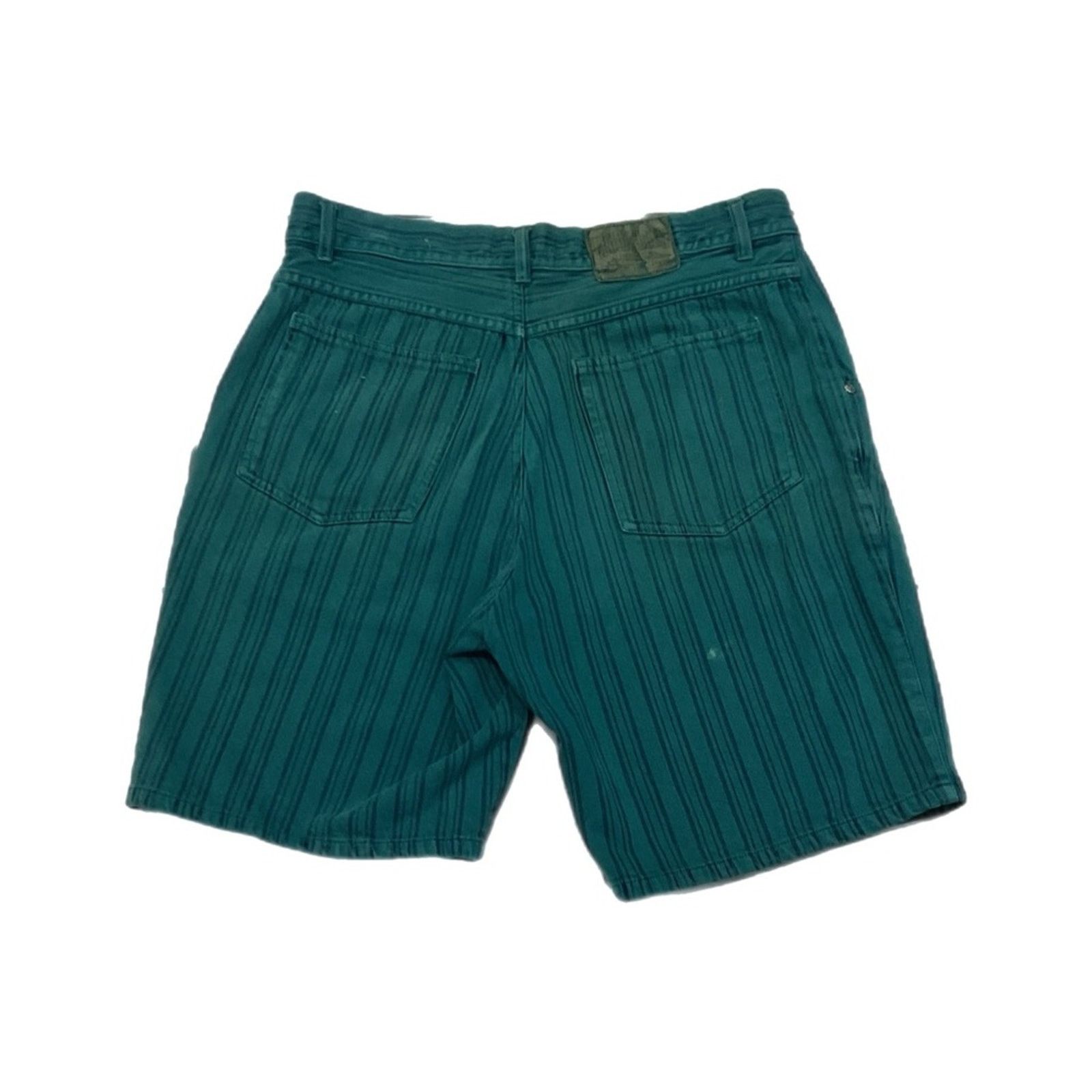 Vintage Vintage Fluid Blues Striped Shorts Size US 32 / EU 48 - 2 Thumbnail
