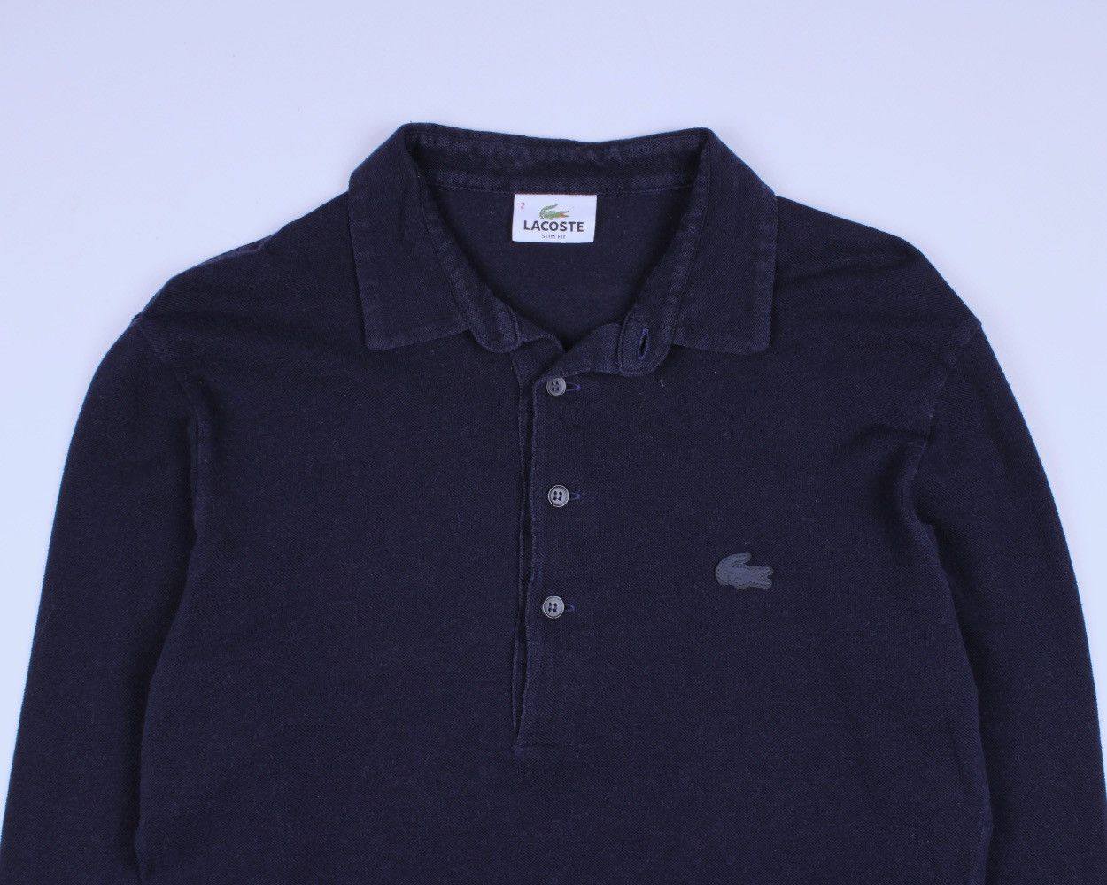 Designer × Lacoste LACOSTE Leather Logo Cotton Silk Wool Blend Polo Shirt Size US S / EU 44-46 / 1 - 7 Thumbnail