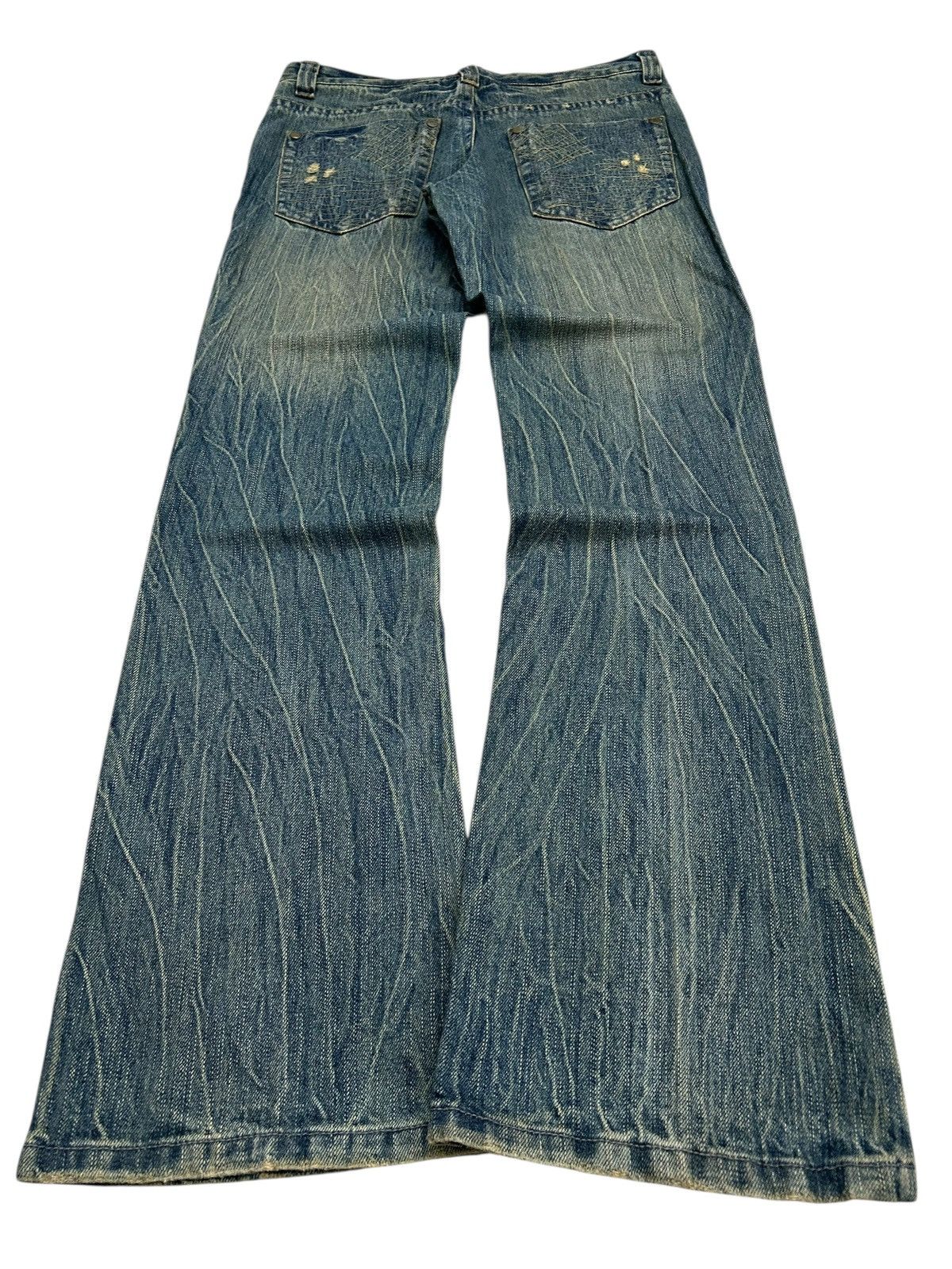 Hysteric Glamour × Japanese Brand × Le Grande Bleu (L.G.B.) Japanese Brand Jean Washed Blue Way Jean Zigzag Boro Pcoket Size US 31 - 2 Thumbnail