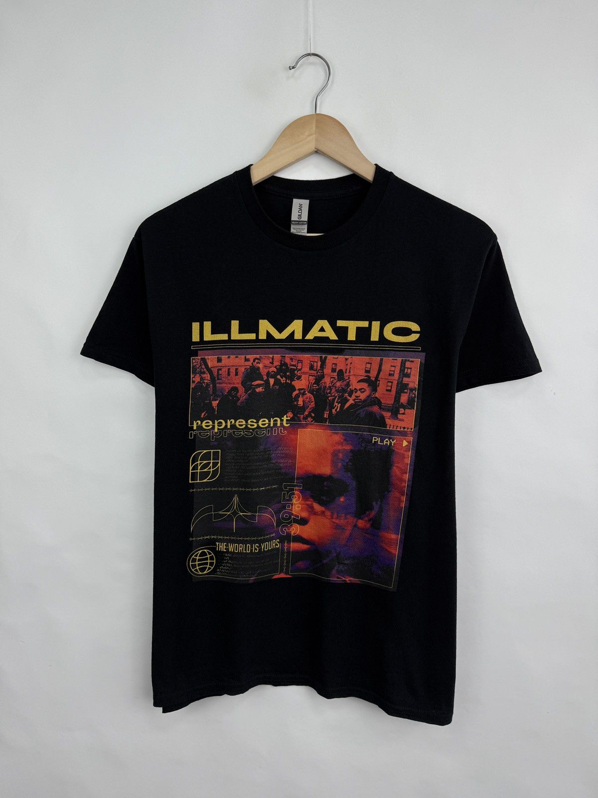 Band Tees × Rap Tees 🇺🇸 NAS ILLMATIC Rap Columbia Records T-Shirt Rare Retro Y2K Size US M / EU 48-50 / 2 - 3 Thumbnail