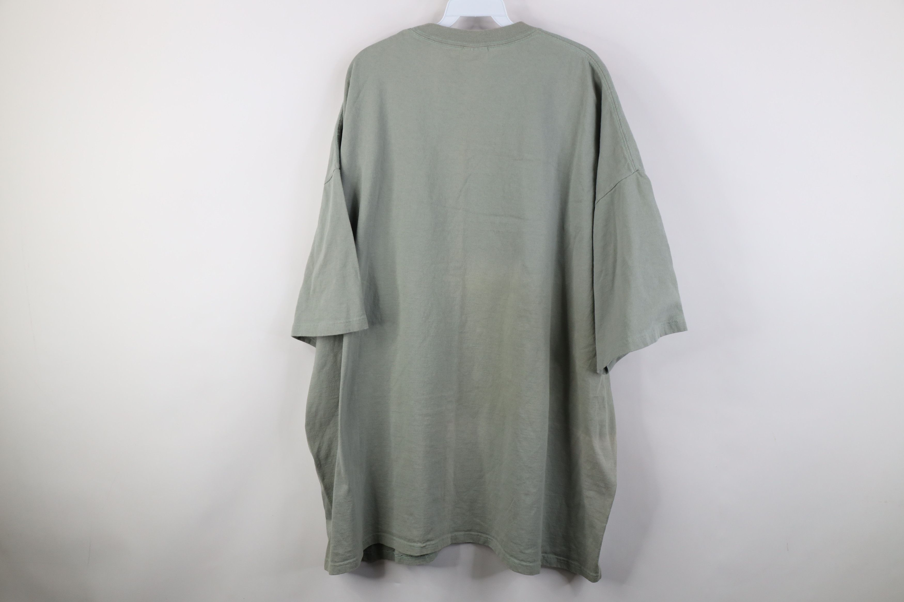 Vintage Vintage 90s Y2K Streetwear Cotton T-Shirt Light Green Size US XXL / EU 58 / 5 - 12 Thumbnail