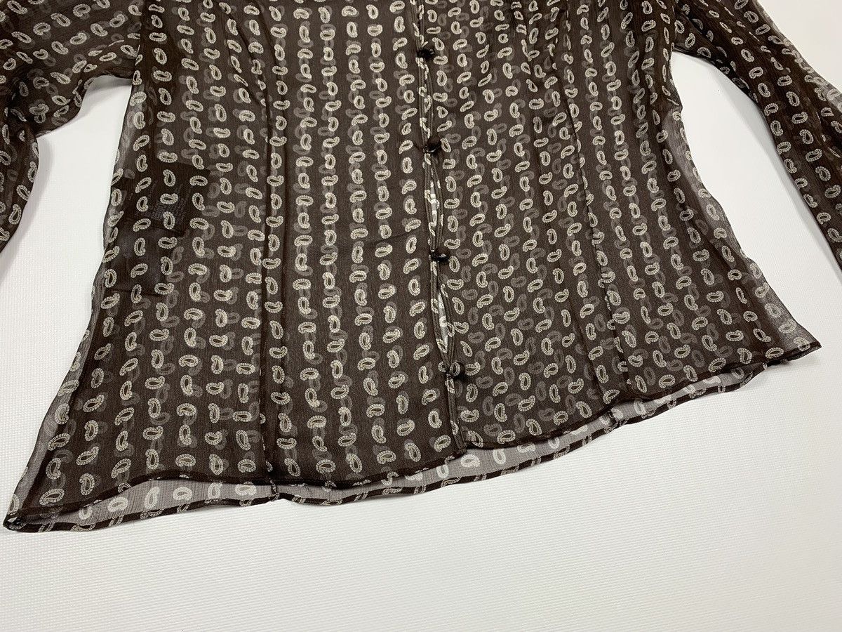 Prada Prada Paisley Print Silk Chiffon Sheer Blouse Brown Size 44 Size S / US 4 / IT 40 - 14 Thumbnail