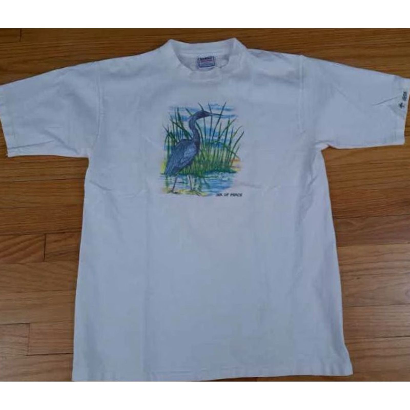 Vintage VINTAGE All Sport T-Shirt USA Crew Neck Short Sleeve Sea Bird Sea of Peace Stitch Men 44 White Cotton 27in long 20in chest Size US XXL / EU 58 / 5 - 4 Thumbnail