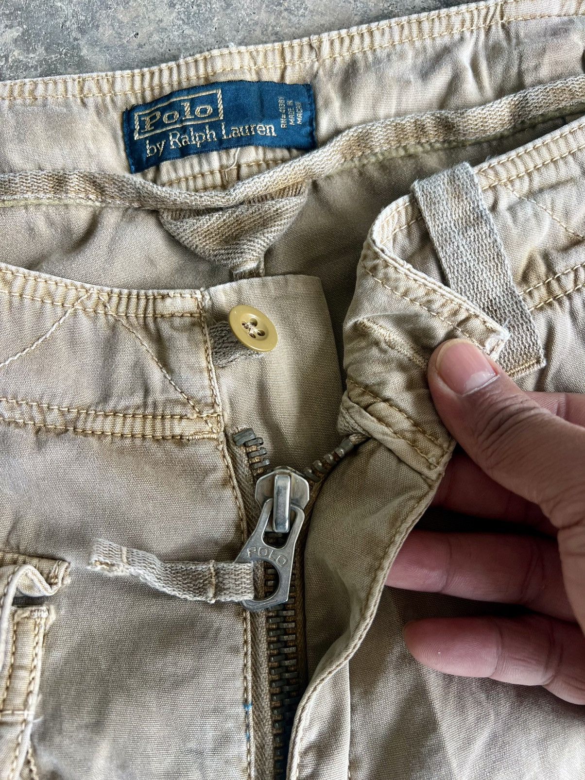 Polo Ralph Lauren Crazy Vintage 90s Polo RL Baggy Wide Leg Cargo Pants Size US 36 / EU 52 - 11 Thumbnail