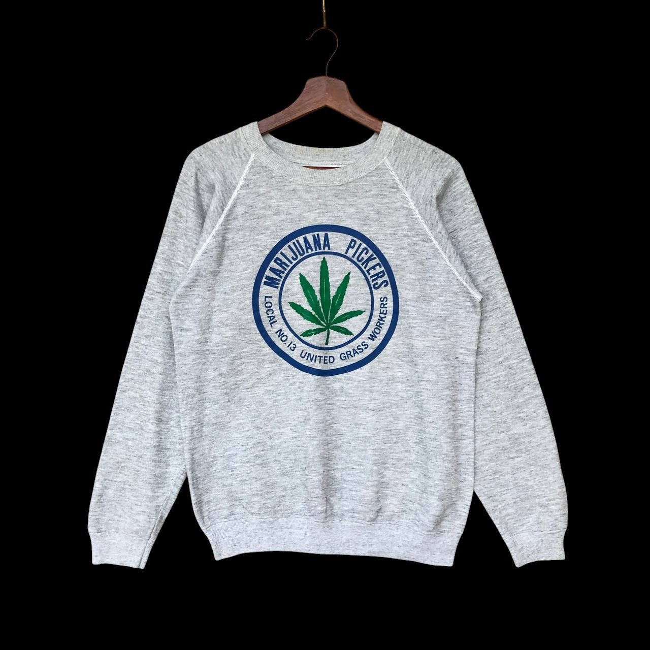 RARE 80s VINTAGE MARIJUANA PICKERS CREWNECK SWEATSHIRT