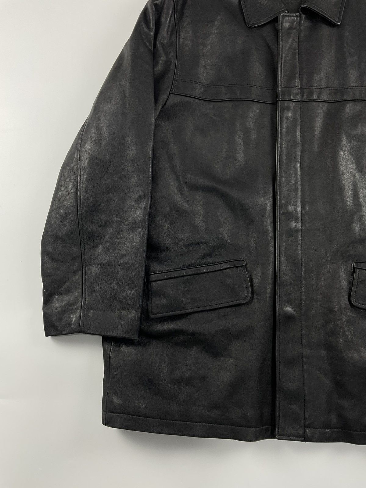 Balenciaga Vintage Balenciaga Leather Jacket Size US XL / EU 56 / 4 - 4 Thumbnail