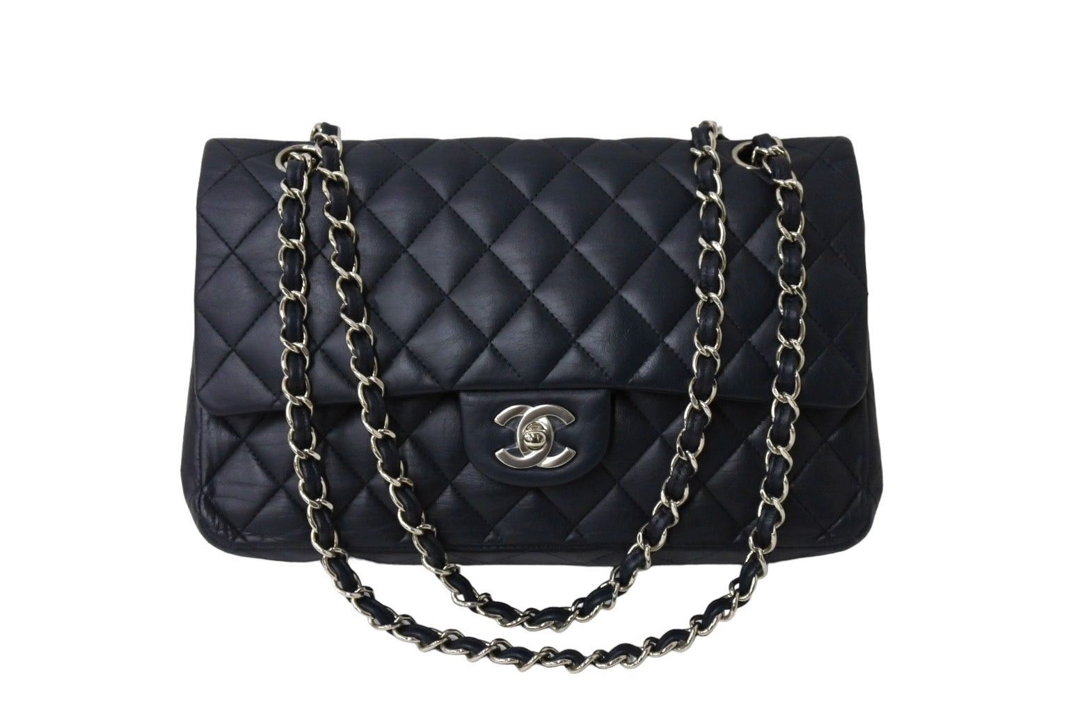 Chanel Matelasse 25 Chain Shoulder Bag in Blue, Men's