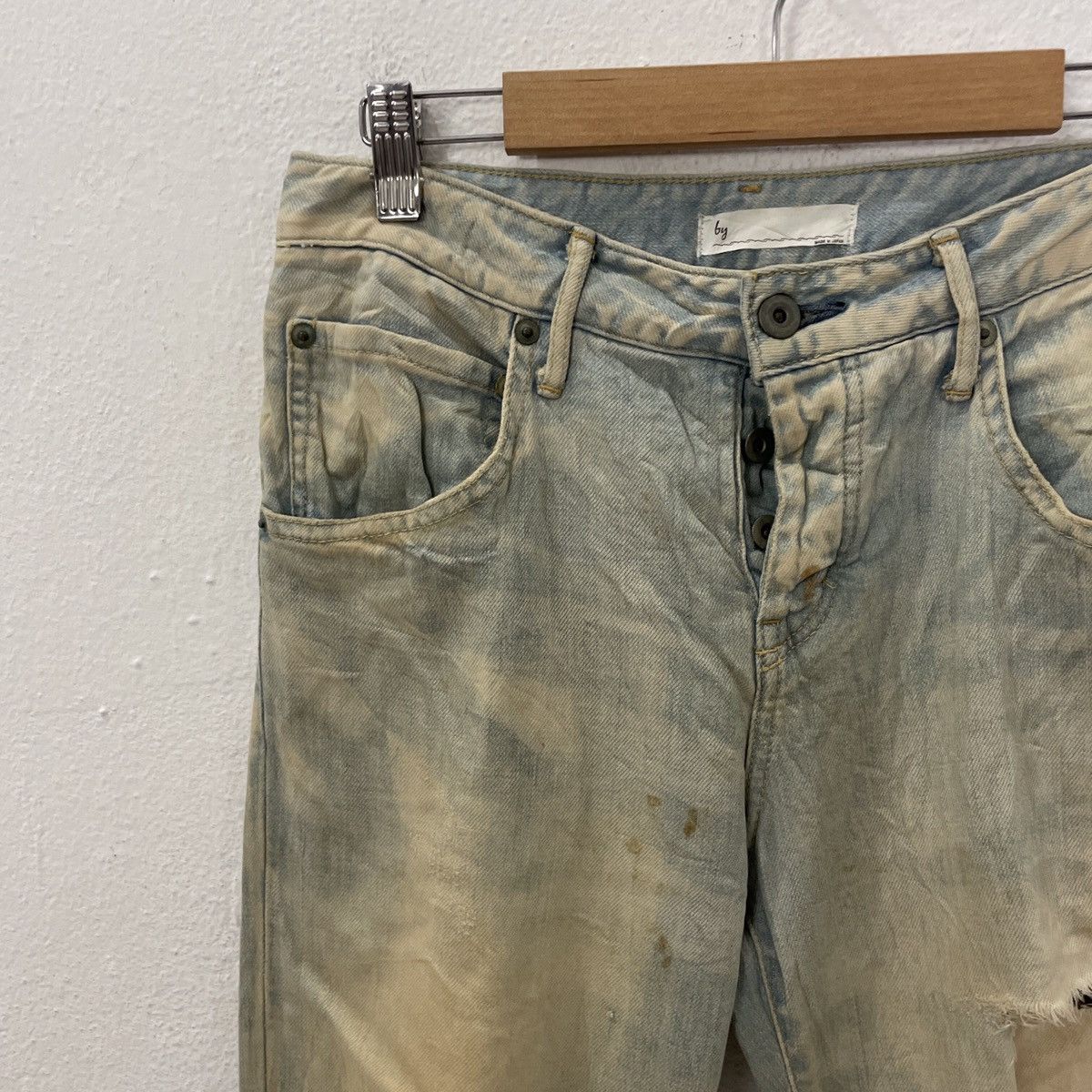 Japanese Brand REDLINE‼️Vintage Silver Flag co Distressed Denim Size US 29 - 3 Thumbnail