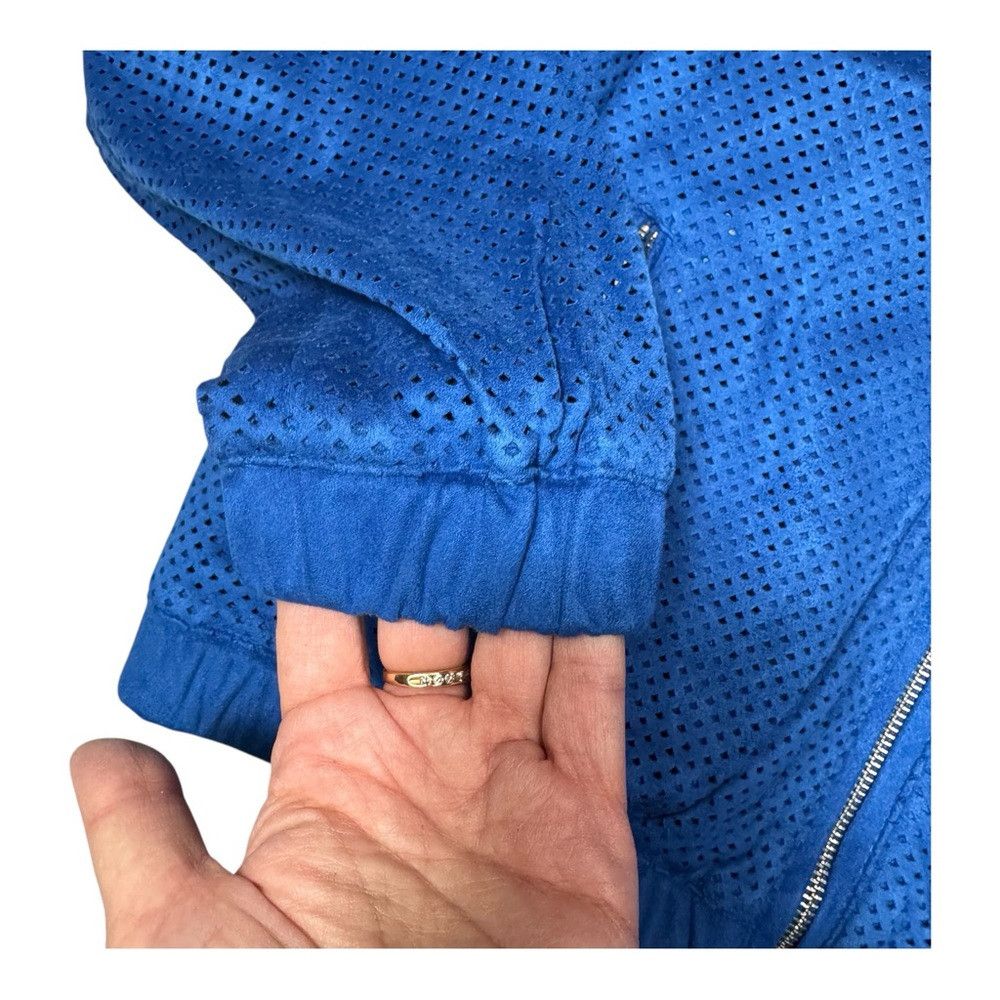 Halston NWT New H By Halston Faux Suede Perforated Royal Blue Bombe Size M / US 6-8 / IT 42-44 - 3 Thumbnail