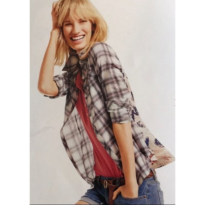 Other CAbi Floral Western Festival Plaid Mixed Pattern Button Up Size M / US 6-8 / IT 42-44 - 6 Thumbnail
