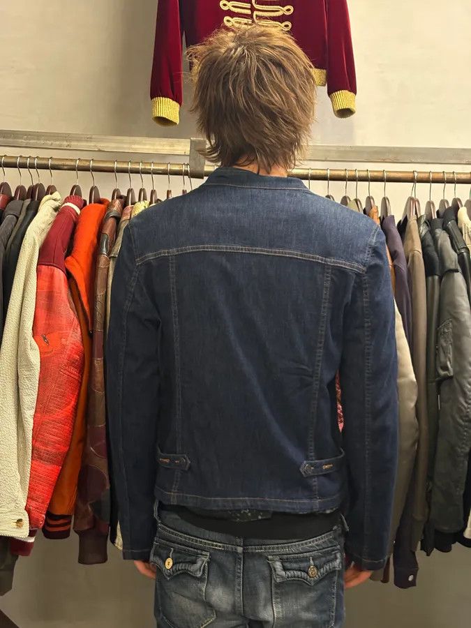 agnes b. Agnès b Navy Asymmetrical Buttoned Denim Jacket Size US M / EU 48-50 / 2 - 3 Thumbnail