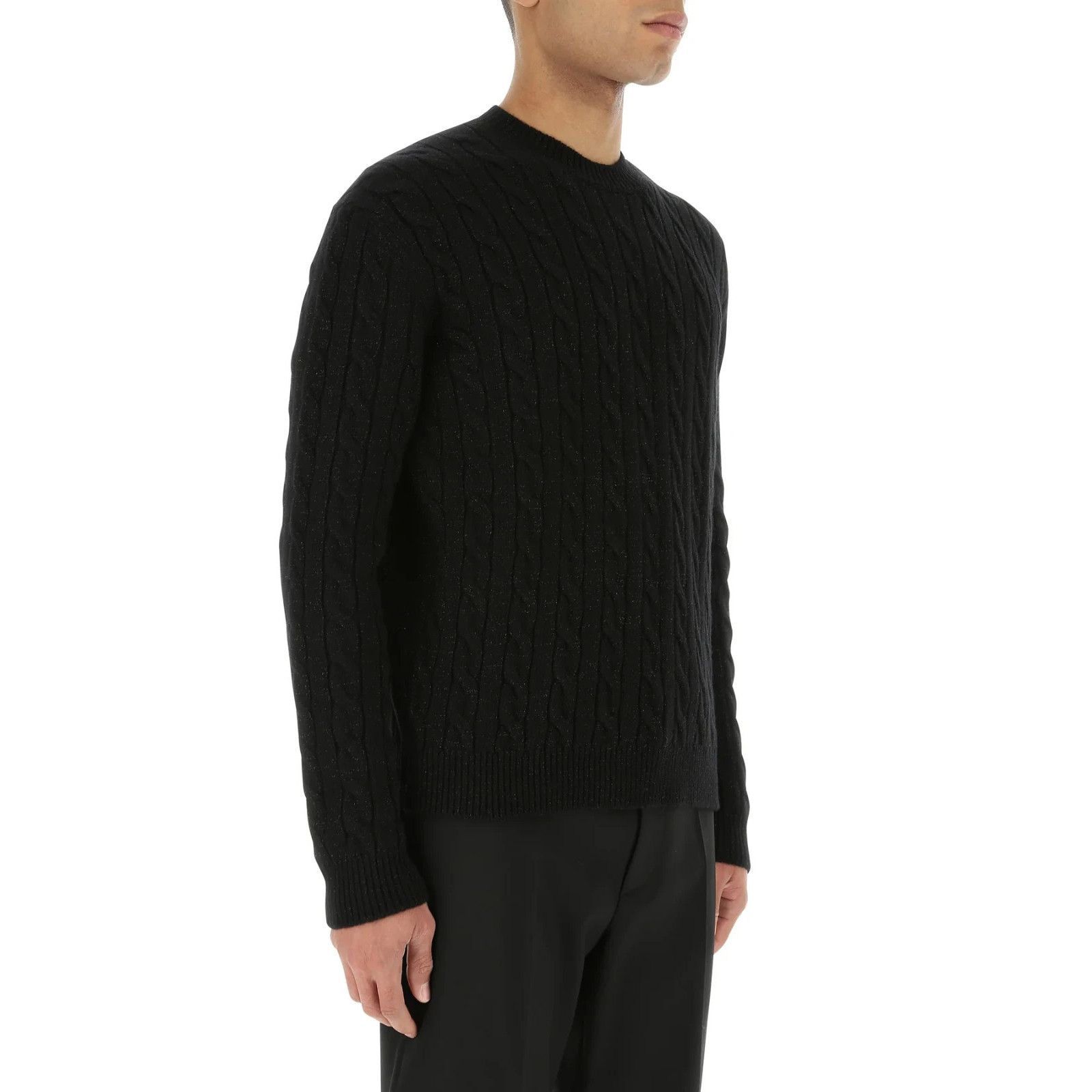 Prada PRADA Black Wool Blend Sweater New & Authentic (Men's size:5 Size US M / EU 48-50 / 2 - 3 Thumbnail