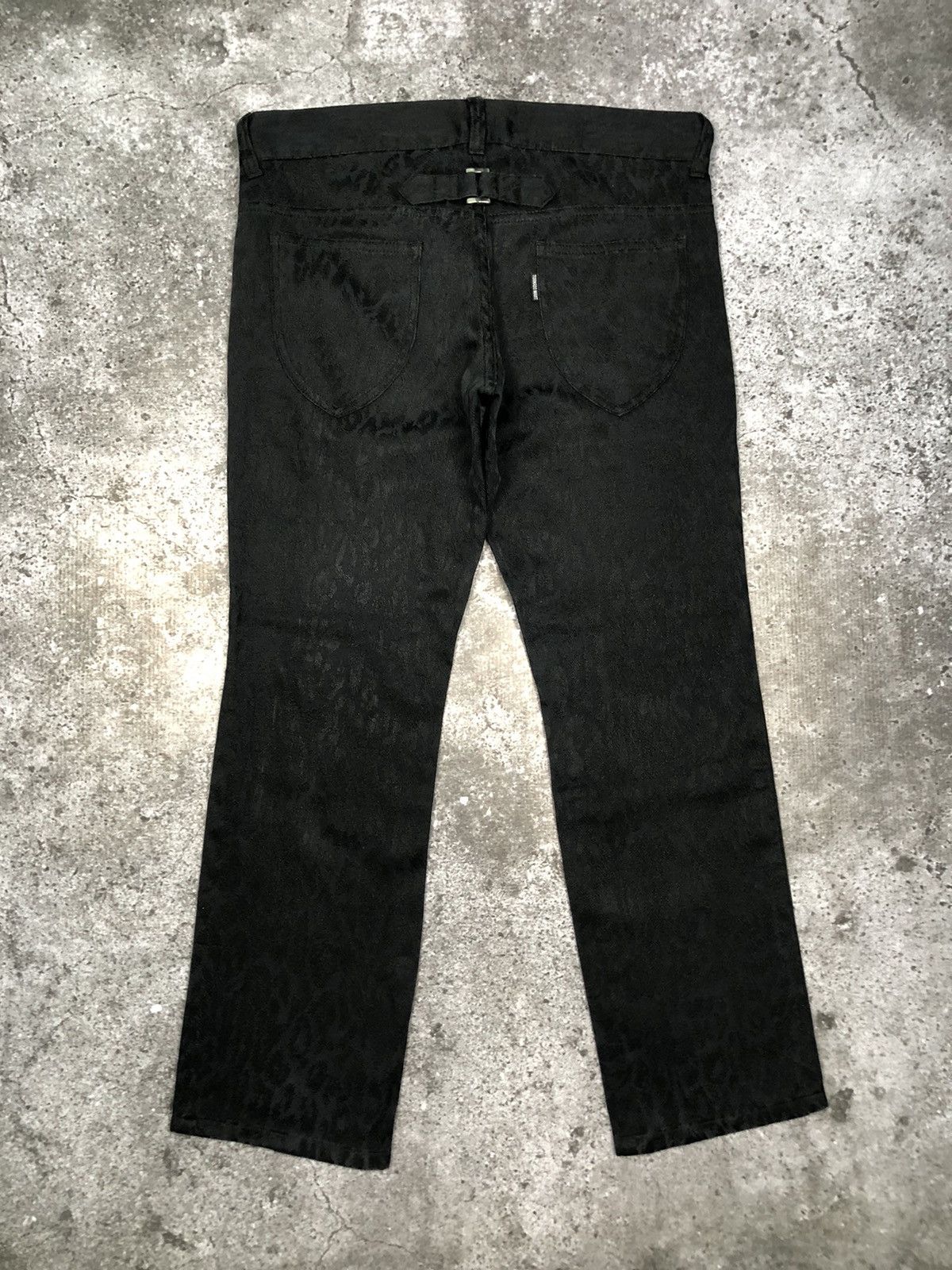 パンツ \"TORNADO MART\" Leopard BlackFlaredDenim TORNADO MART:LEOPARD FLARED DENIM – :ANOMALIE_