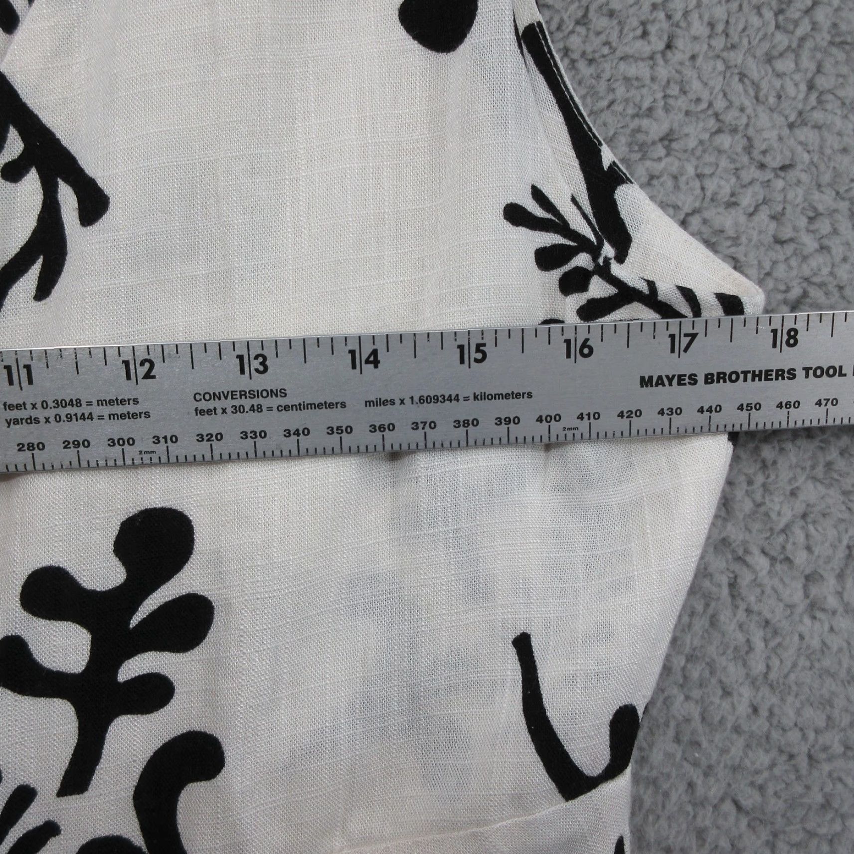 Paper Heart Dress Womens Large Linen Blend Maxi Sleeveless White Black Floral V-Neck Sundress Summer