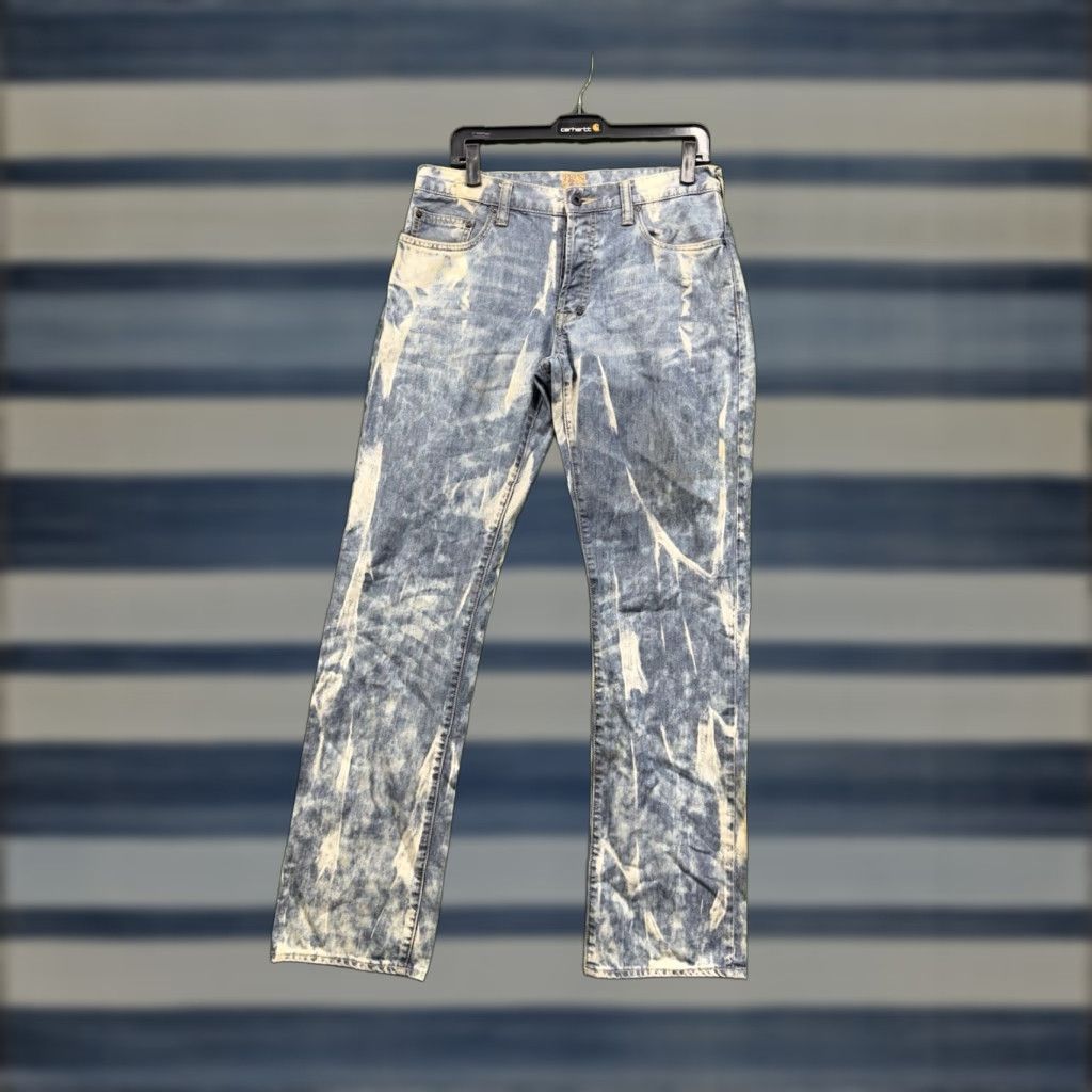 Prps PRPS Jeans Mens 32 Faded Distressed Stretch Denim Blue 90s Designer Jeans Slim Straight Regular 5-Pocket City Grunge Hipster Size US 32 / EU 48 - 1 Thumbnail