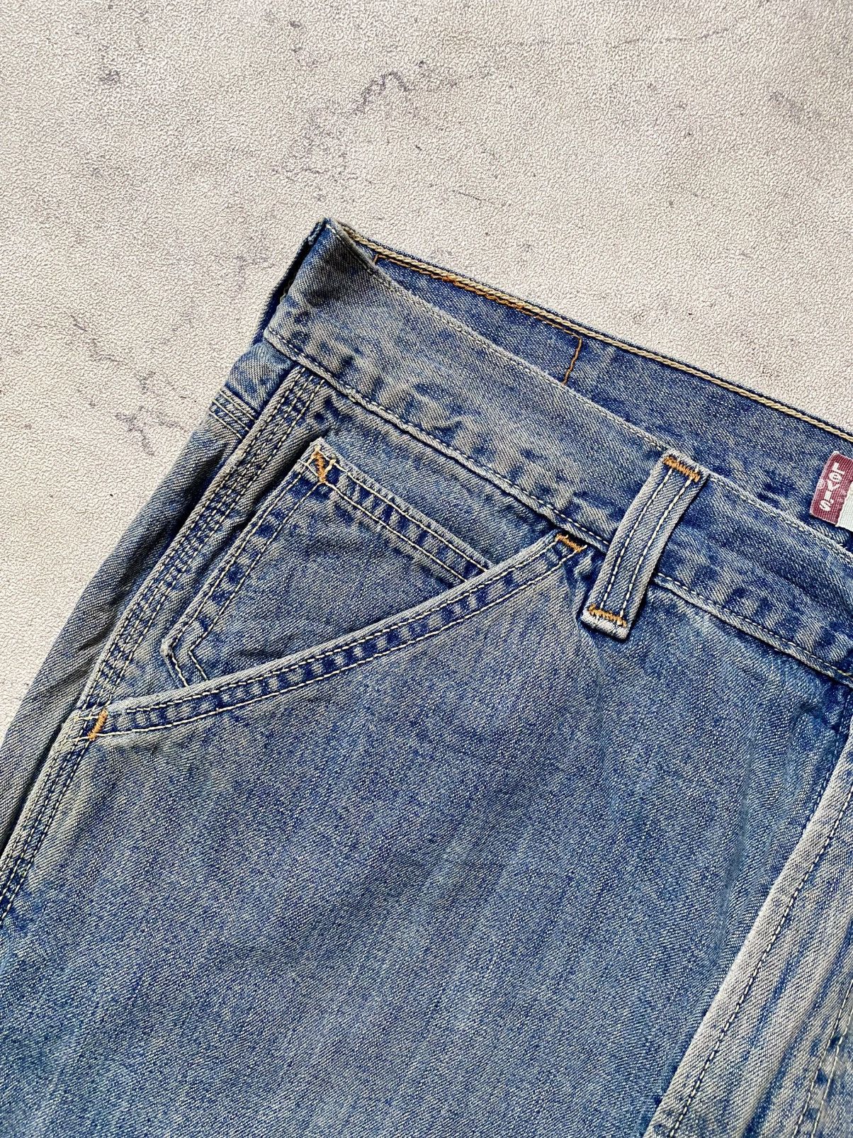 Levi's Vintage 00s Levis Carpenter Y2K Blue Jeans Loose Straight Size US 34 / EU 50 - 13 Thumbnail