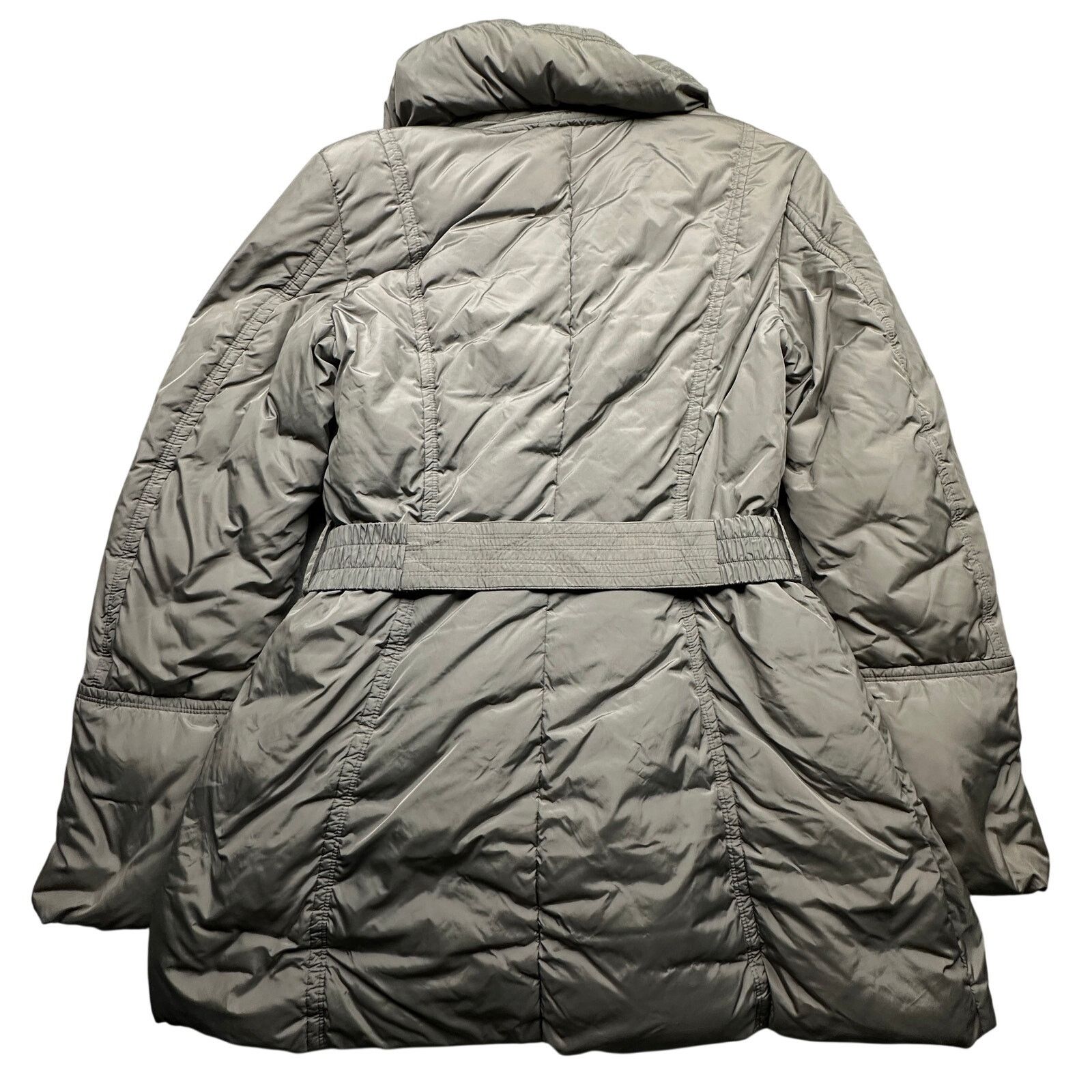 Add add Goose Down Puffer Coat Jacket Womens 8 Large Gray Belted Size US L / EU 52-54 / 3 - 2 Thumbnail