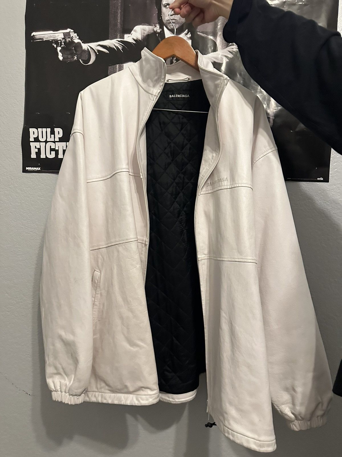 Balenciaga Balenciaga white leather jacket Size US XL / EU 56 / 4 - 1 Thumbnail