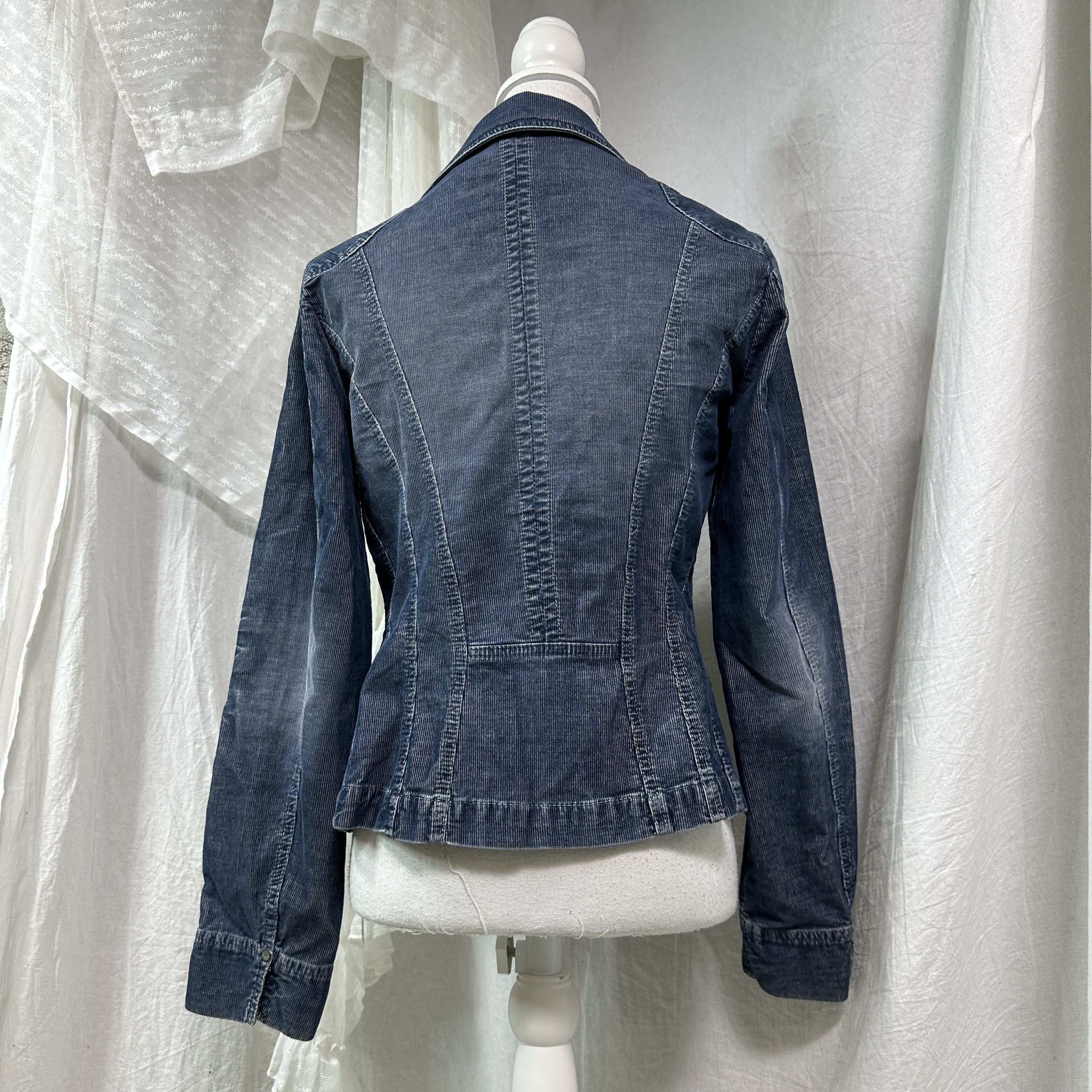 Vintage Vintage Corduroy Fitted Denim Styled Blazer/Jacket Y2K Size M / US 6-8 / IT 42-44 - 7 Thumbnail