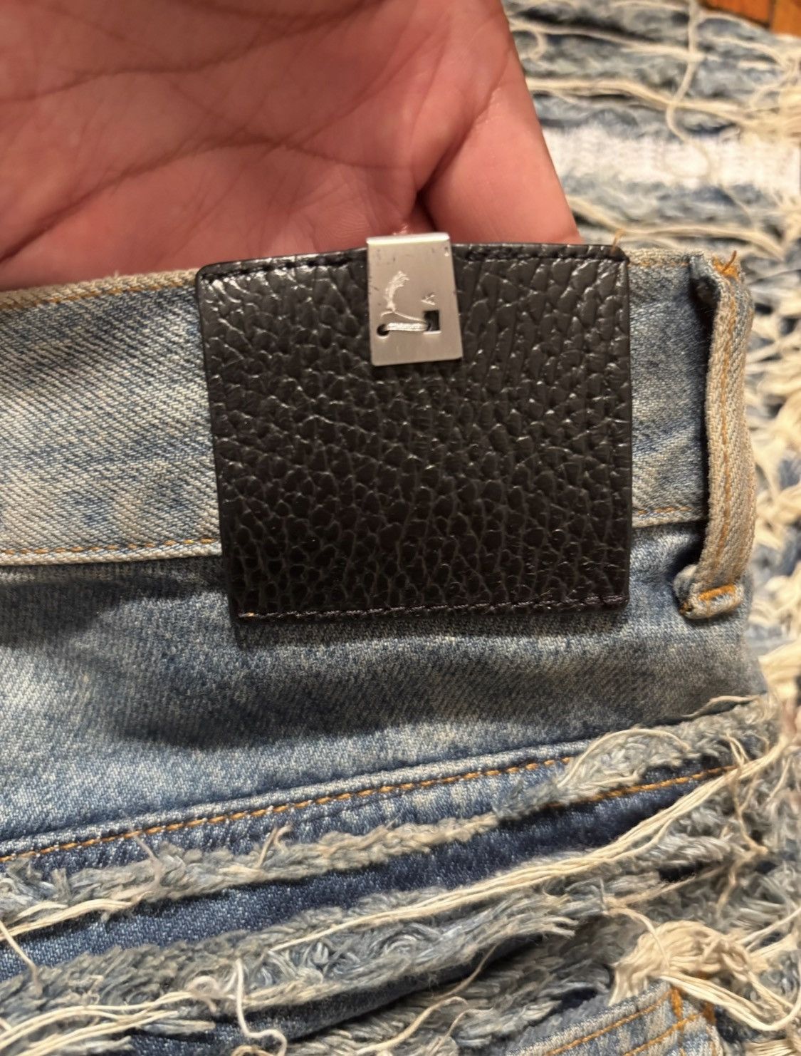 1017 ALYX 9SM 1017 ALYX 9SM x Blackmeans distressed denim Size US 31 - 15 Thumbnail