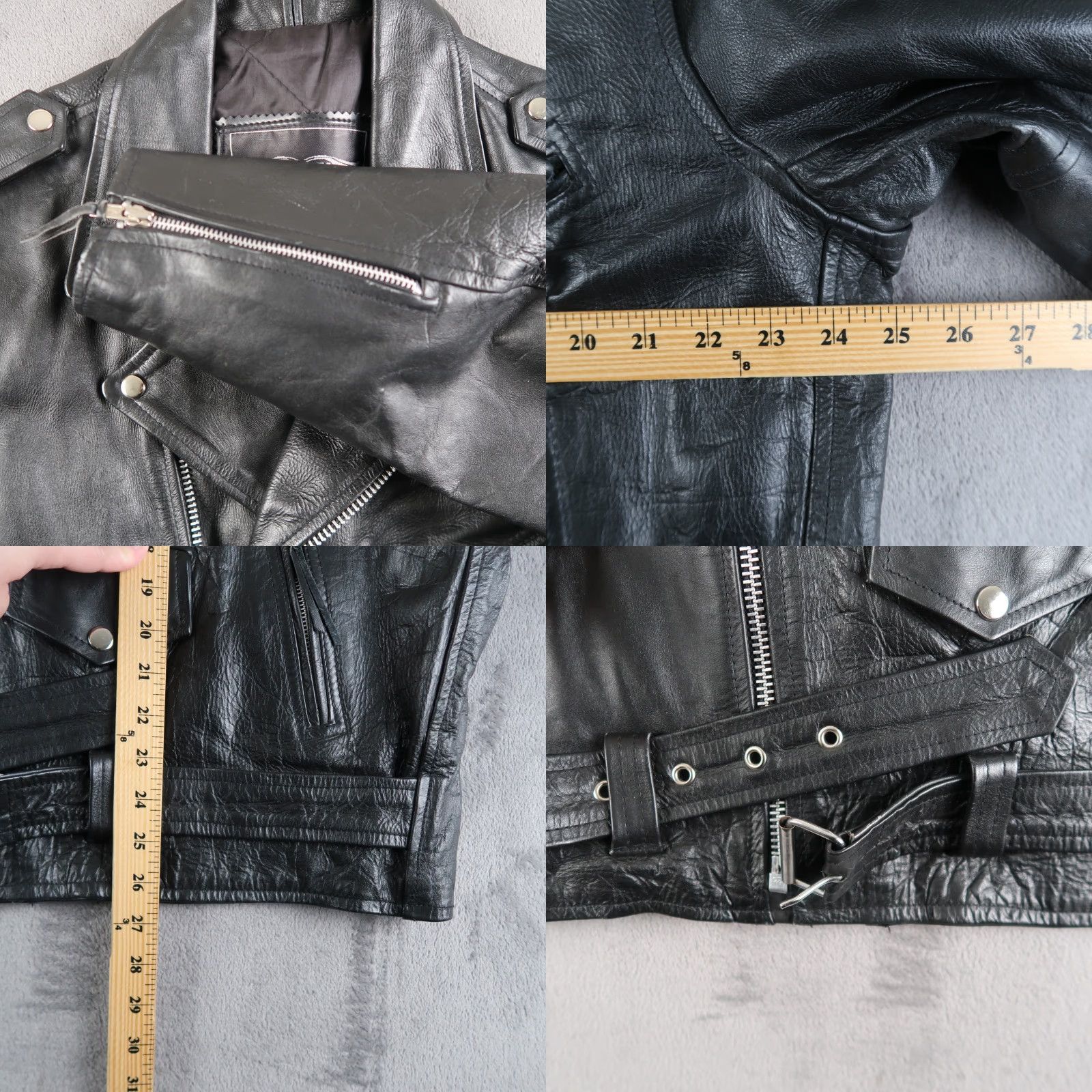 Vintage VINTAGE Unik Leather Biker Jacket XL Size 48 Black Casual Mens Size US M / EU 48-50 / 2 - 8 Thumbnail