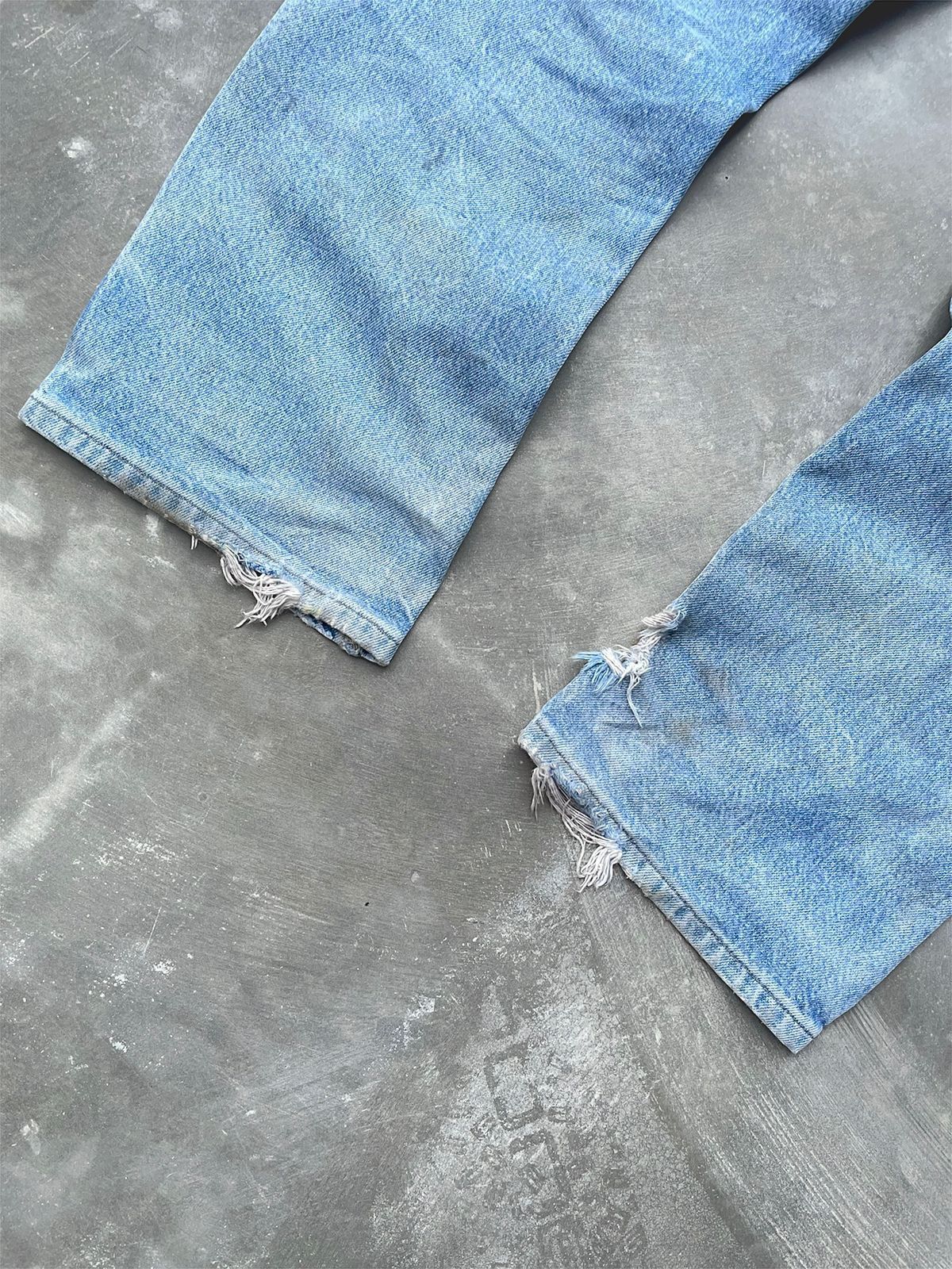 Carhartt Faded Distressed Denim Carhartt Doublekne Pant B07-DNM Size US 34 / EU 50 - 9 Thumbnail