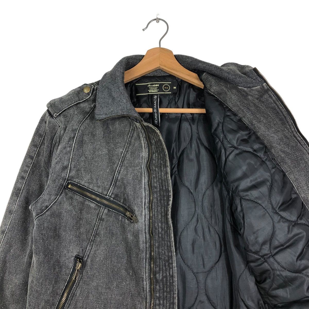 Hysteric Glamour 🔥VINTAGE BIKER JACKET BRTHBREATH MULTI ZIPPER POCKETS Size US M / EU 48-50 / 2 - 14 Thumbnail
