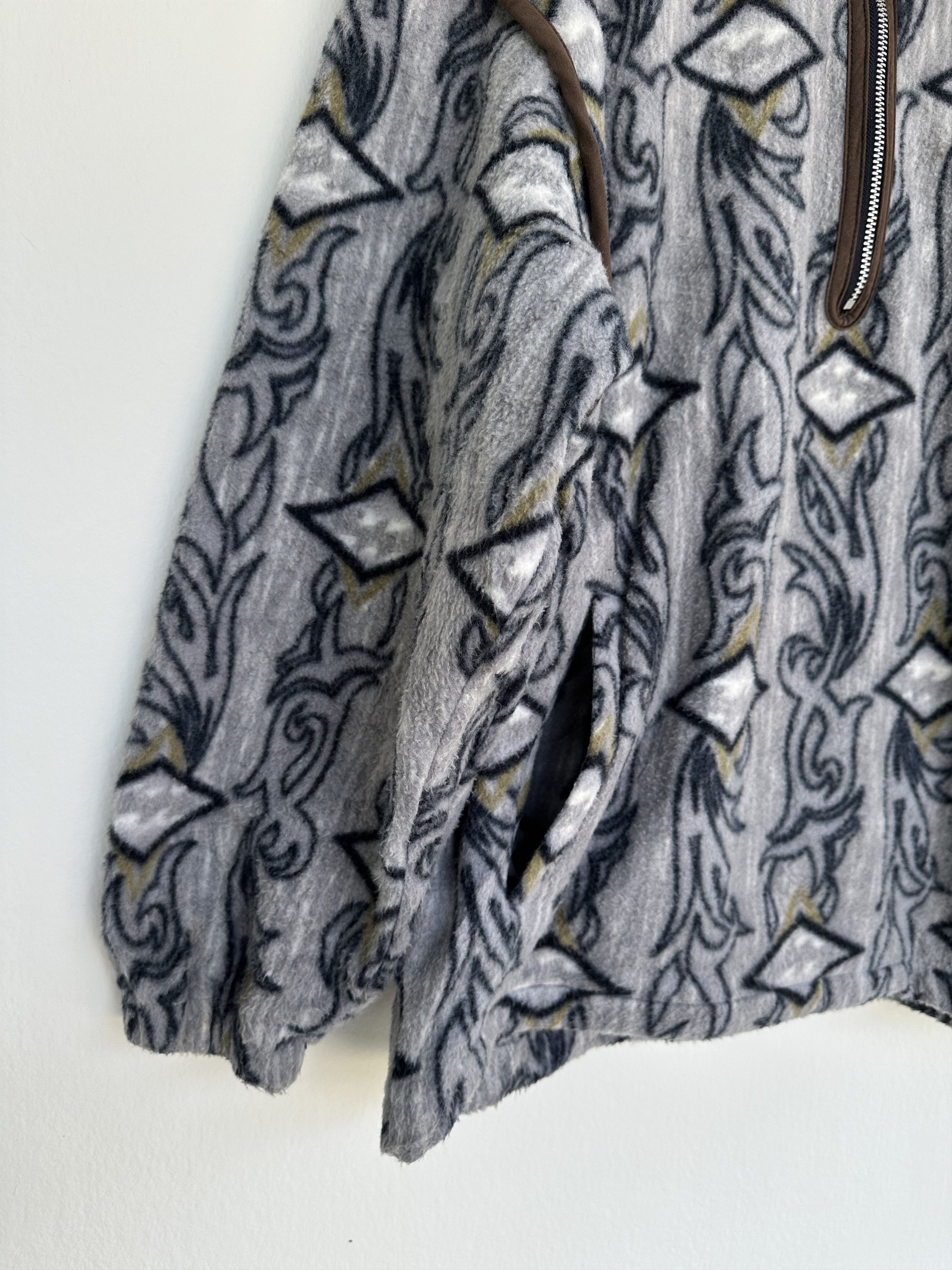 Billabong Vtg 90s Billabong Psychedelic Abstract Fleece Hoodie Jacket Size US L / EU 52-54 / 3 - 13 Thumbnail