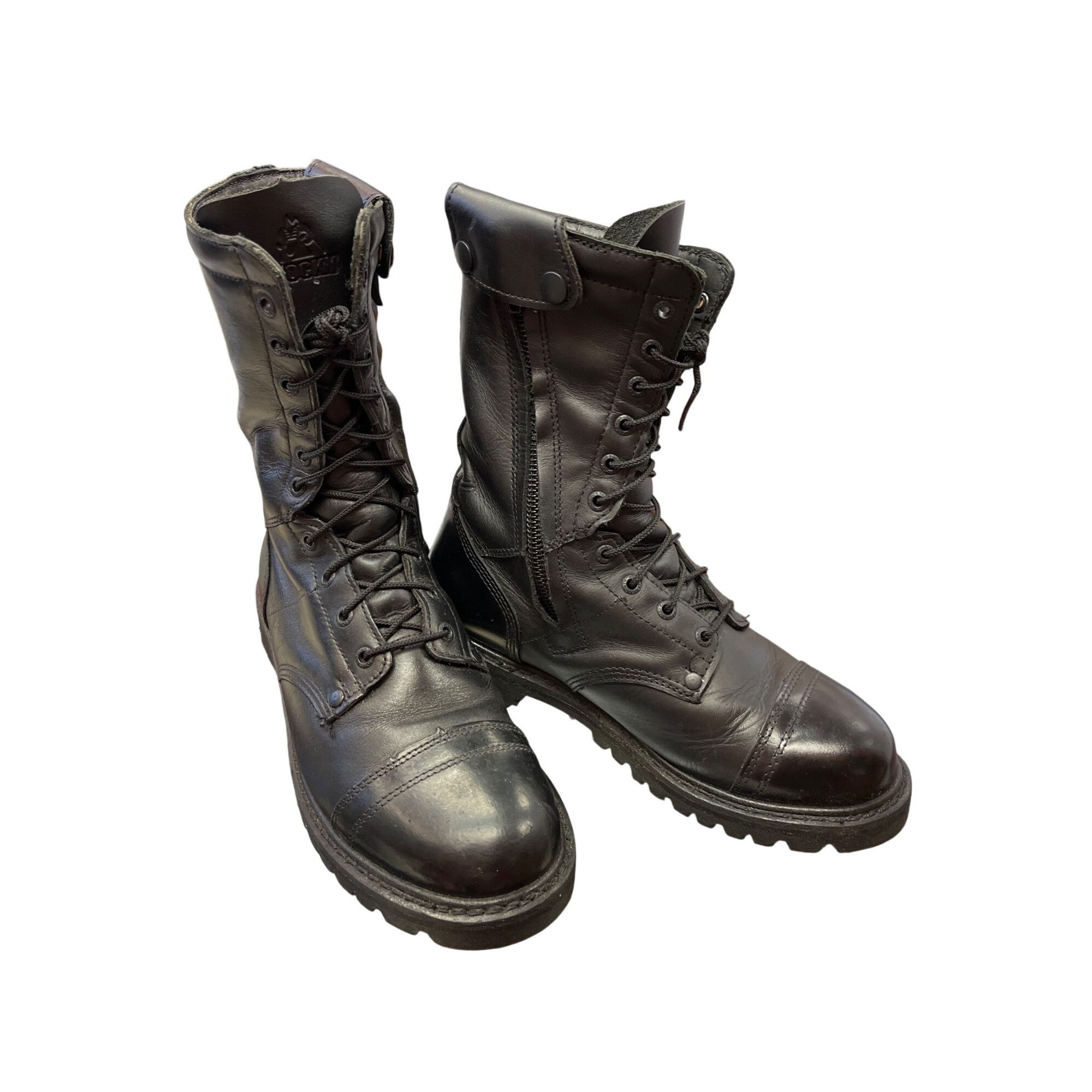 Other Rocky 2090 mens black leather mid calf moto riding para boo Size US 10 / EU 43 - 22 Thumbnail