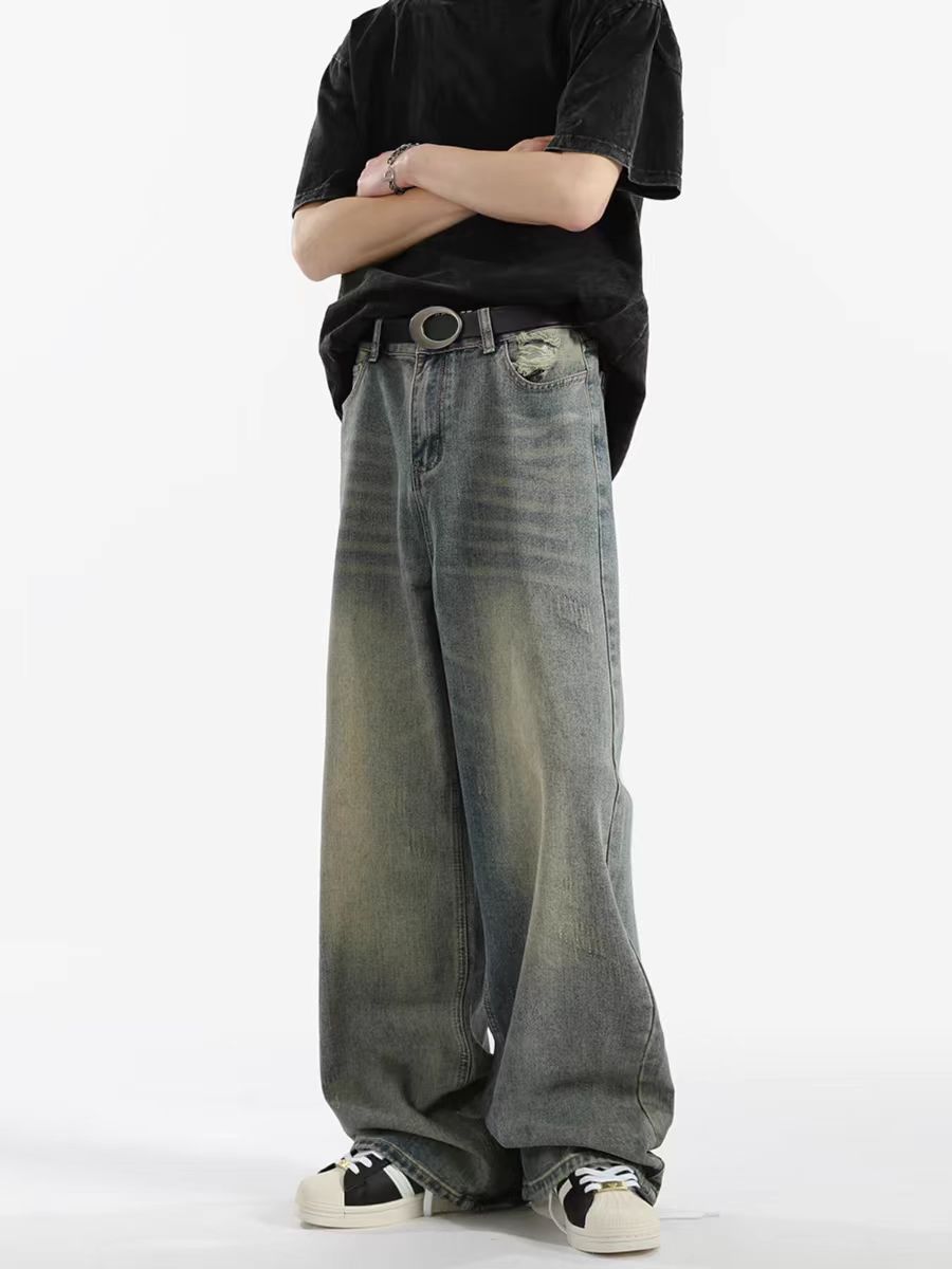 Japanese Brand × Jean Vintage washed baggy straight leg jeans Size US 32 / EU 48 - 4 Thumbnail