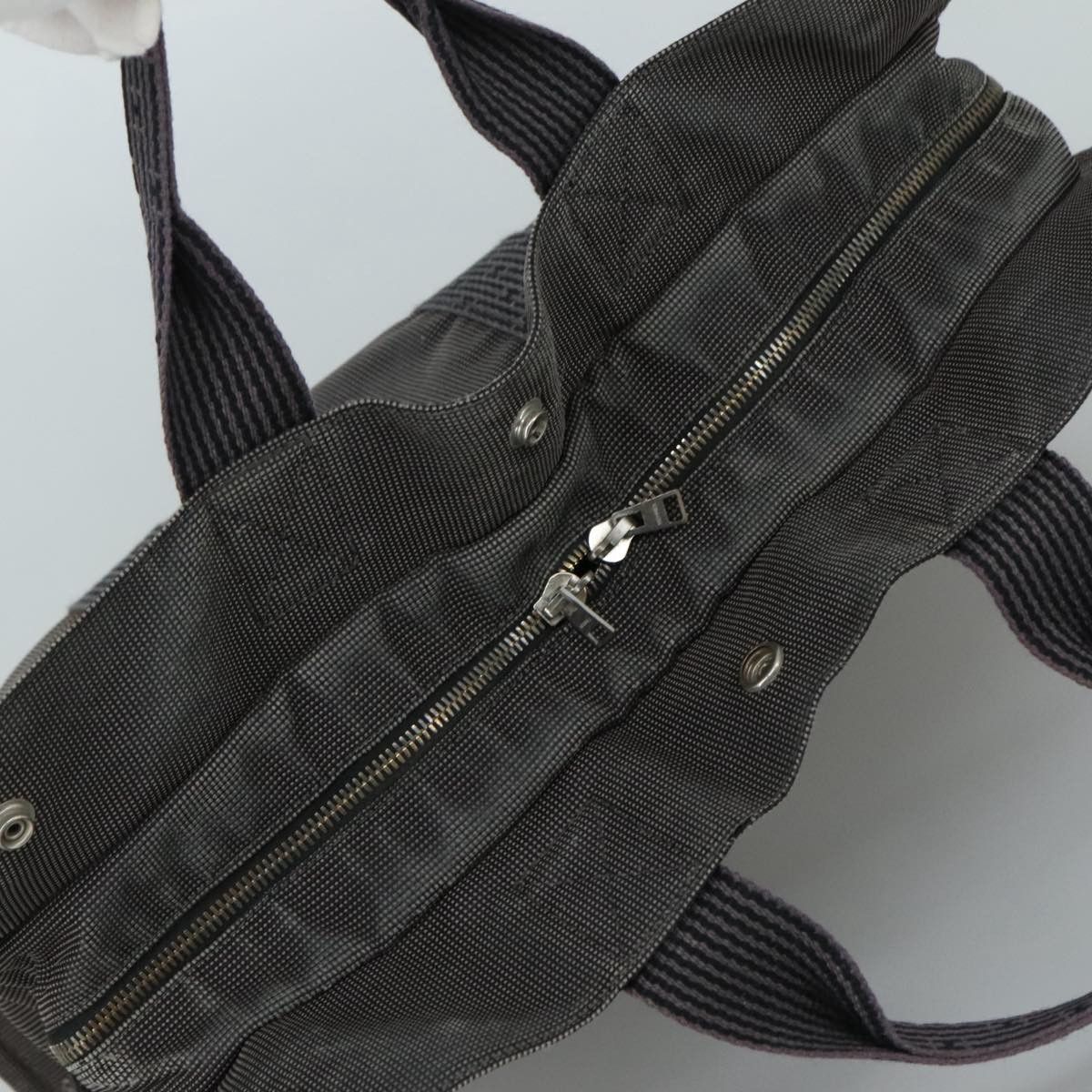 Hermes HERMES Her Line MM Hand Bag Canvas Gray Silver Size ONE SIZE - 6 Thumbnail