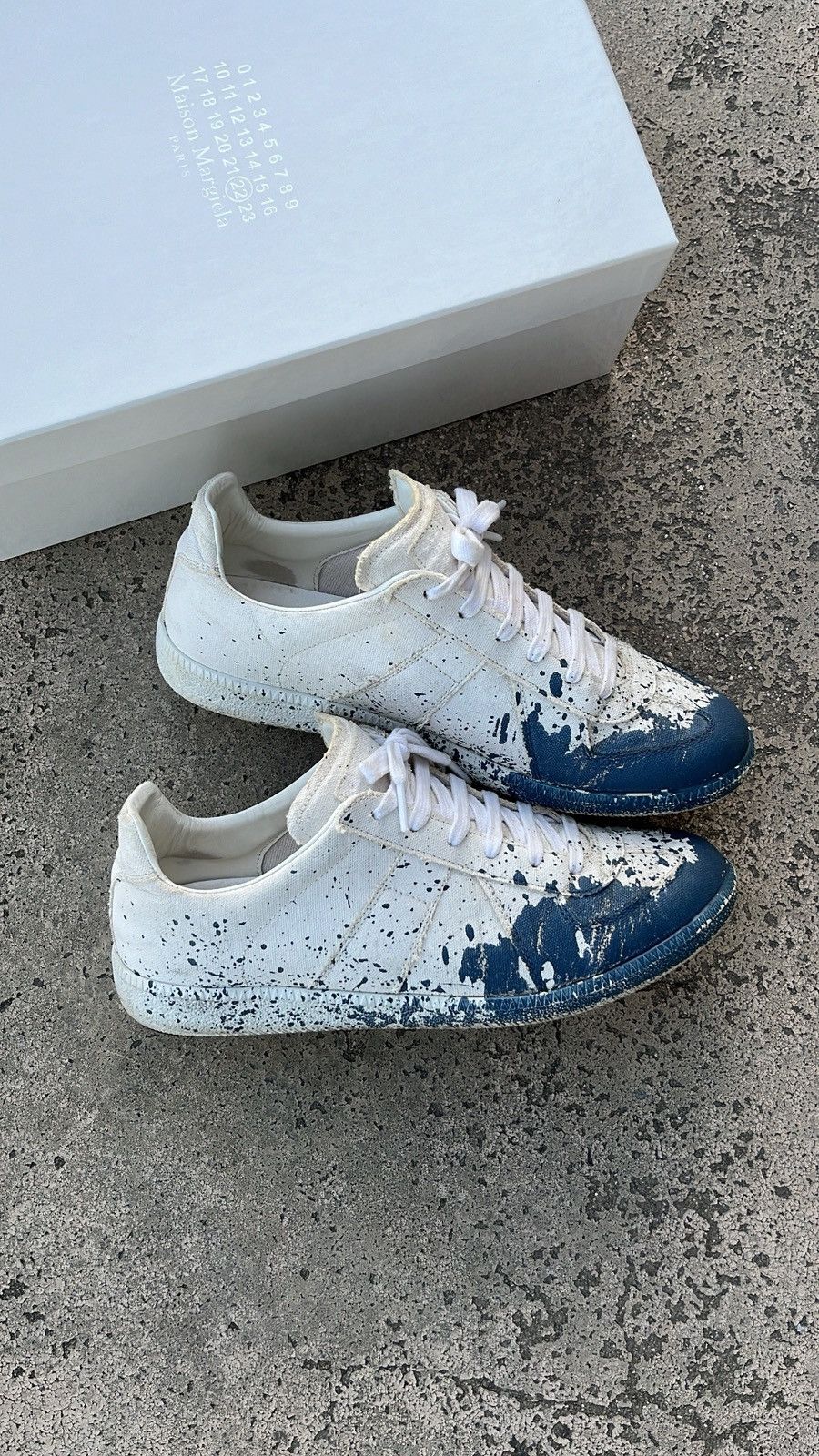 Maison Margiela Maison Margiela Gat Replica Canvas Oil Blue Size US 9 / EU 42 - 2 Thumbnail
