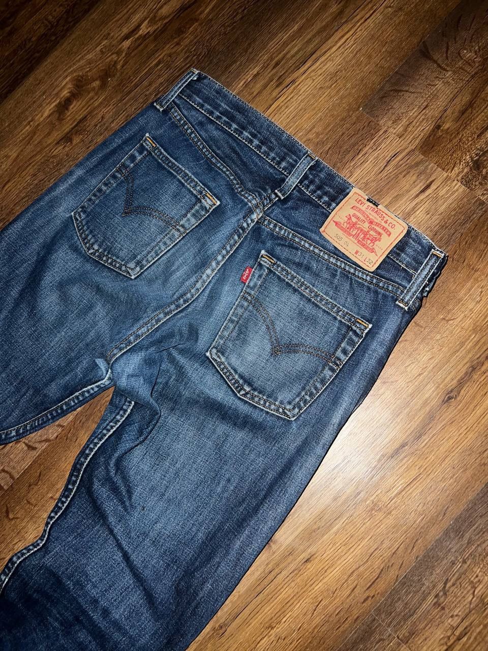 Levi's × Vintage Vintage Levi's 505 Blue Distressed Mud Wash Denim Jeans Size US 31 - 3 Thumbnail