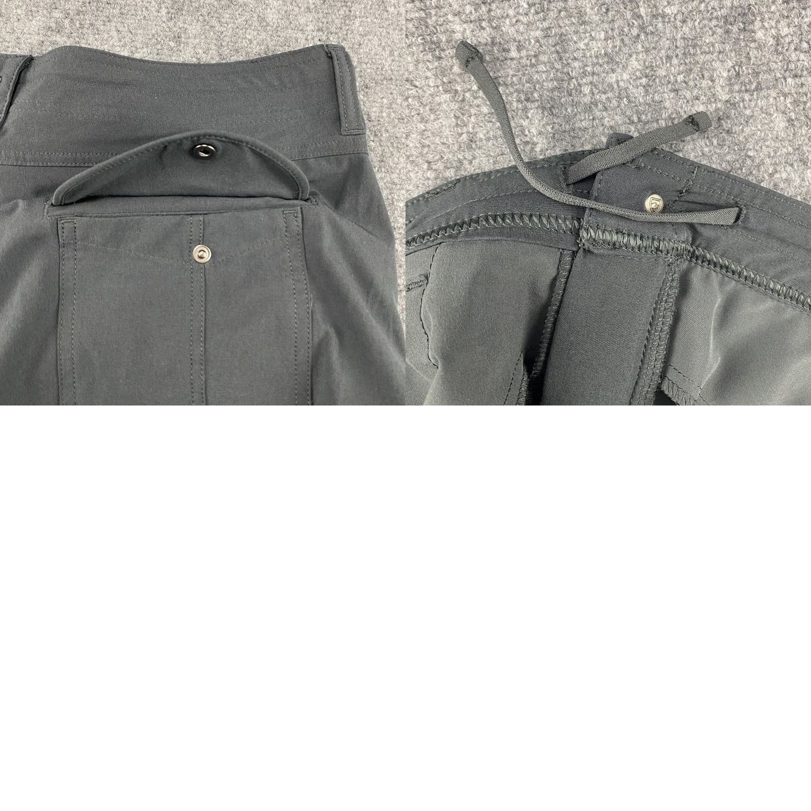 Vintage Kuhl Pants Womens 36x32 Gray Cargo Hiking Outdoor Adjustable Waist Stretch Size 24" / US 00 / IT 34 - 9 Thumbnail