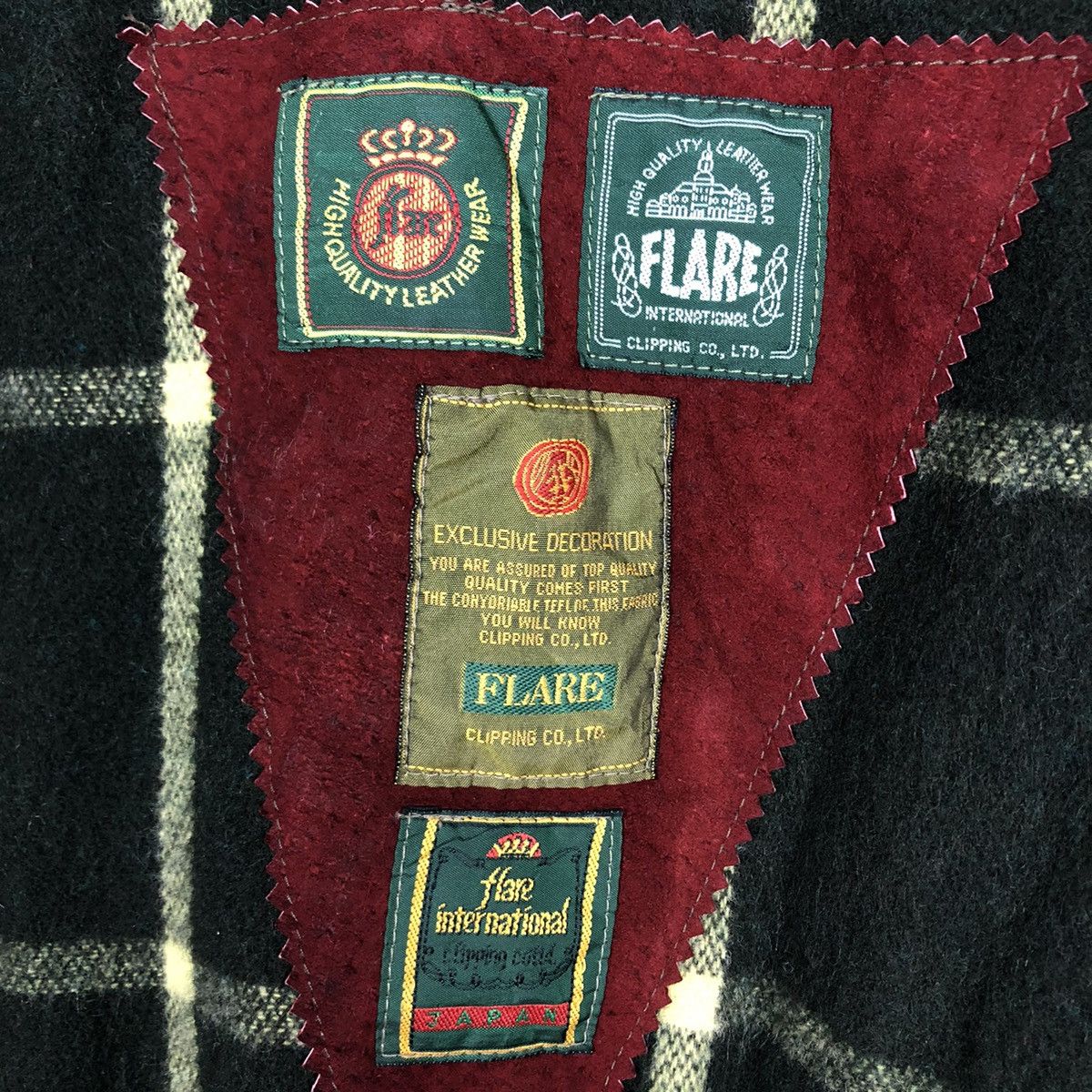 Issey Miyake 📌Vintage Genuine Leather Jacket Flare Blanket Tartan Design Size US M / EU 48-50 / 2 - 19 Thumbnail