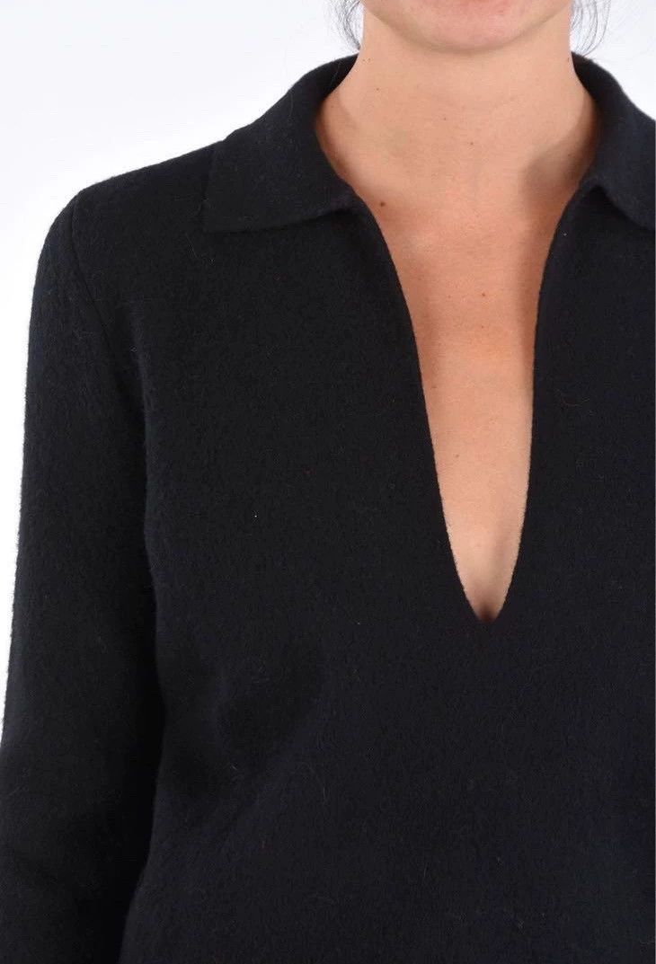 Jil Sander Jil Sander size 32 Deep V-neck wool knit top Size 4XL / US 24-26 - 2 Thumbnail