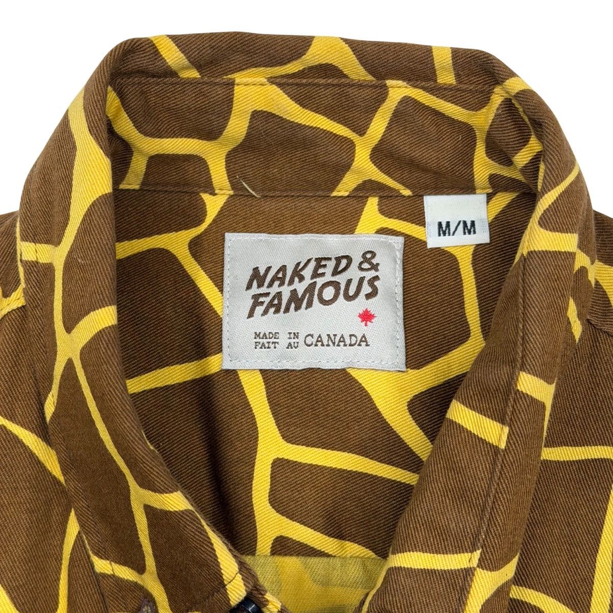 Naked & Famous Giraffe Print Button Down Size US M / EU 48-50 / 2 - 7 Thumbnail