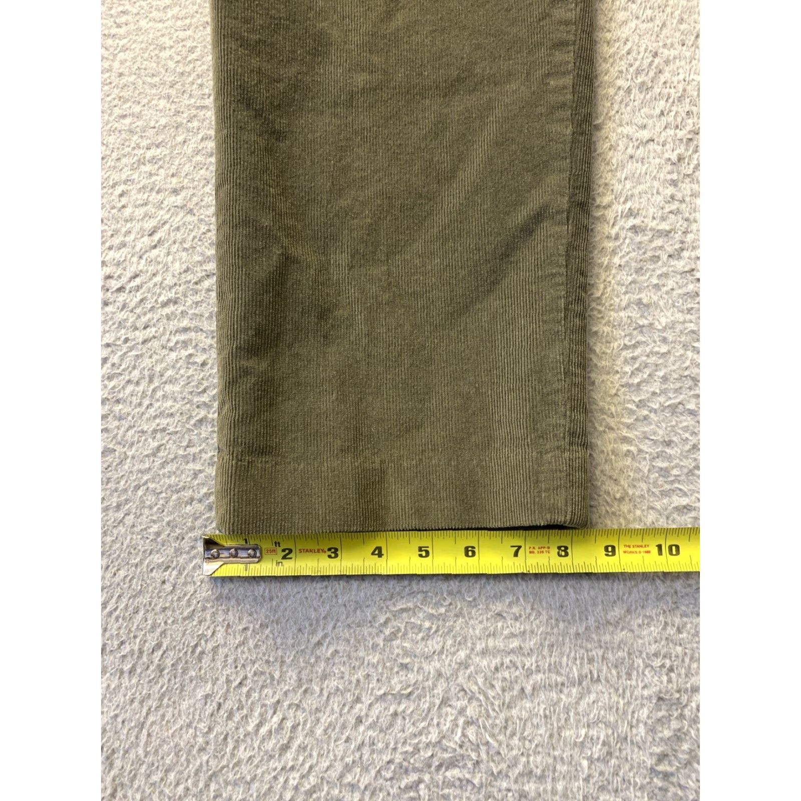 Lands' End Lands' End Pants Men Chino Corduroy Dark Olive 33x32 Straight Casual Flat Front Pockets Vintage No Size US 33 - 5 Thumbnail